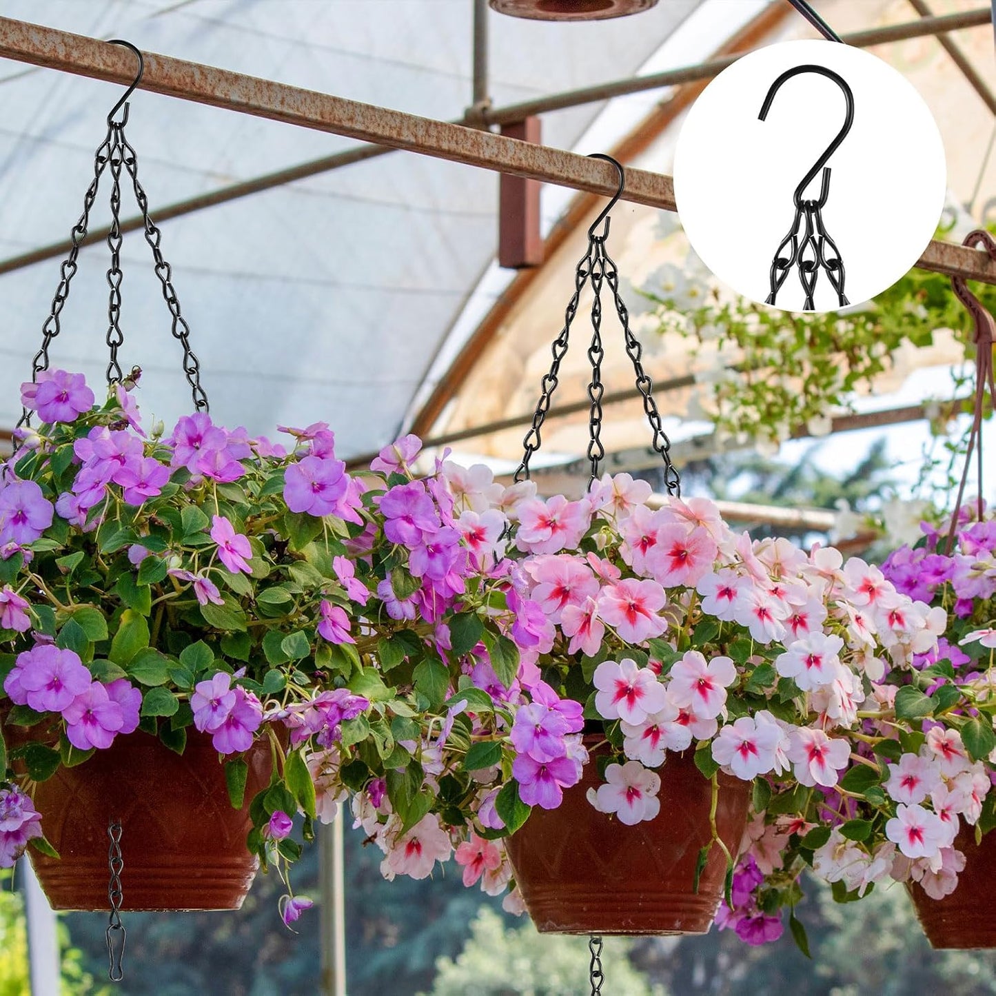 EBOOT 6 Pack Hanging Chain for Bird Feeders, Planters, Lanterns and Ornaments (25.5 Inch) WN420