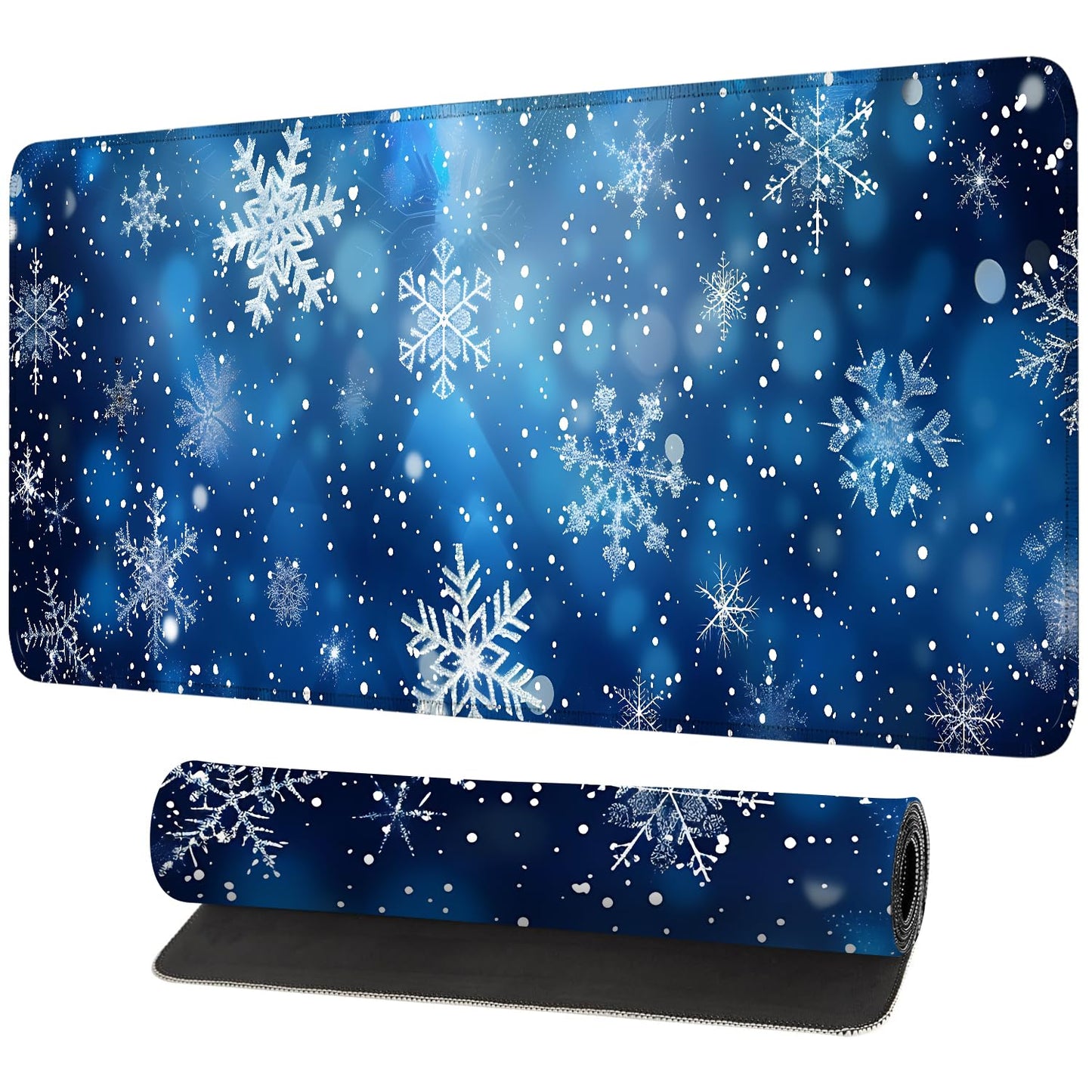 Mouse Pad Gaming Mousepad 31.5 x 11.8in Large Mouse Pad for Keyboard and Mouse with Anti-Slip Rubber Base, Keyboard Pad XL Mouse Mat for Home and Office,Snowy Forest WN420