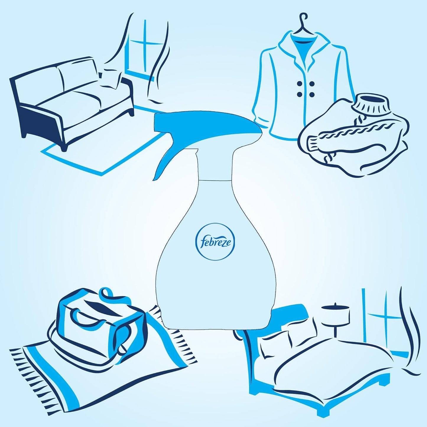 Febreze Fabric Refresher/Odor Eliminator, Spring and Renewal, 27 Oz Spray Bottle