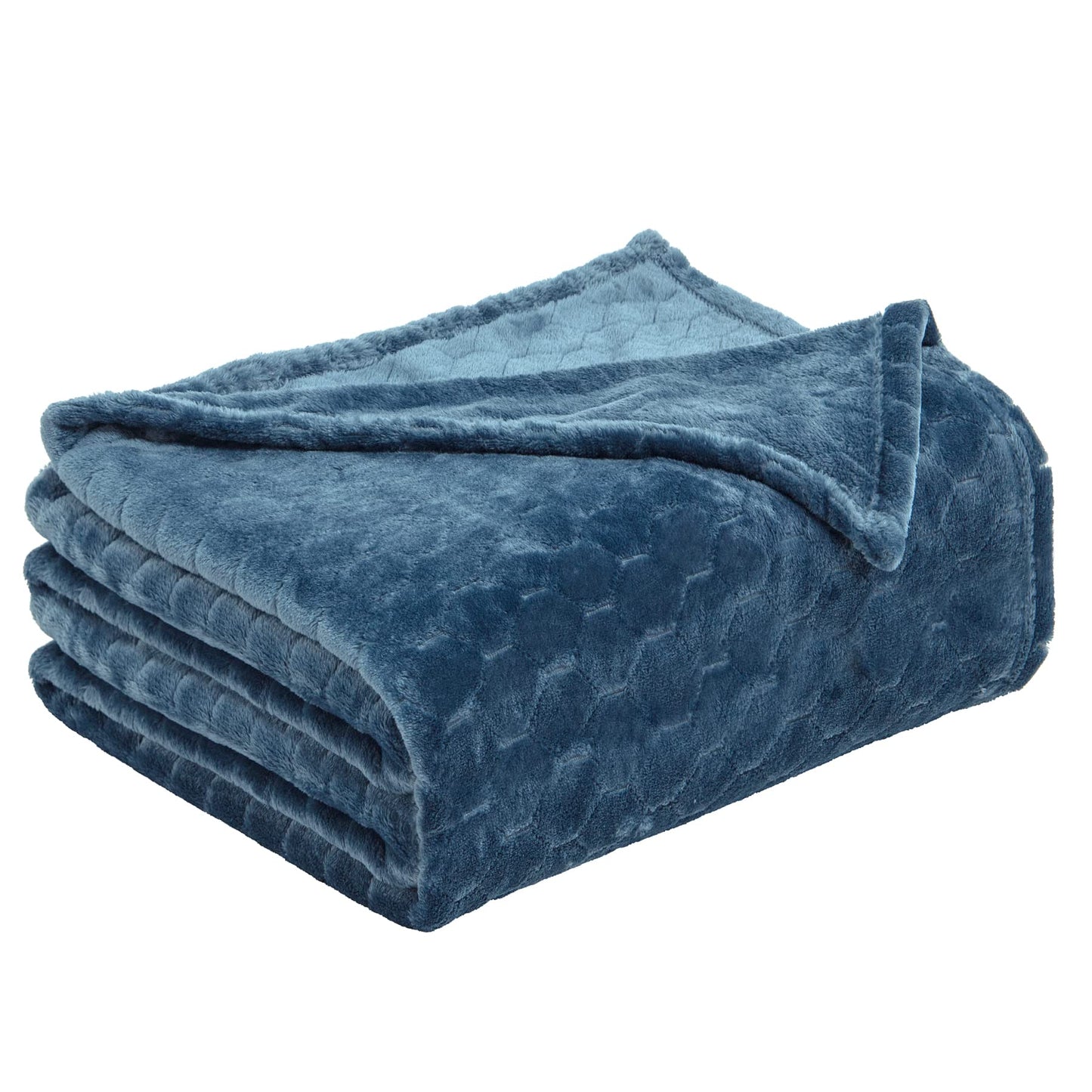 TOONOW Fleece Blanket Super Soft Cozy Throw Blanket 50" x 60", Lightweight Fuzzy Comfy Textured Flannel Blanket Warm Plush Throw Blankets for Couch, Sofa, Bed, Emerald WN420