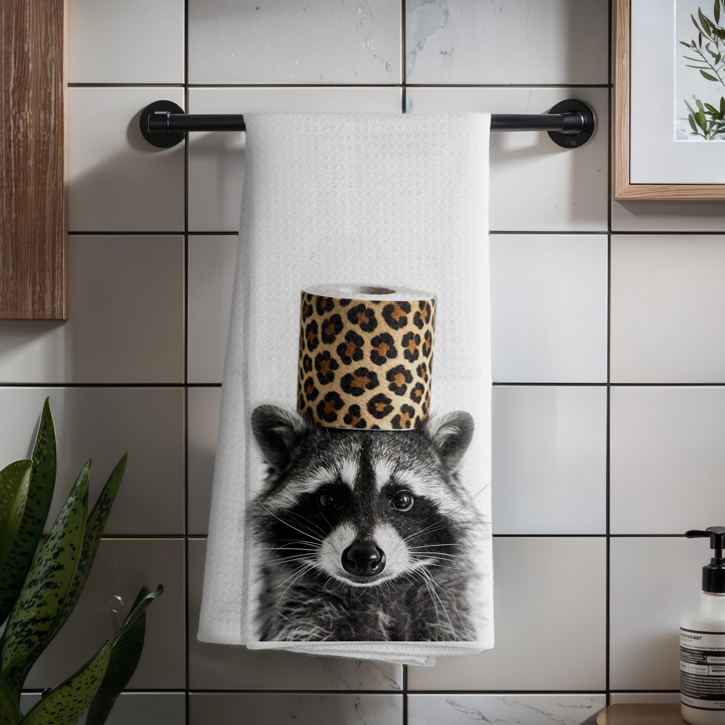 Funny Bear Bathroom Hand Towels Set of 2, Hello Sweet Bear Bathroom Decor, Funny Wild Animal Hand Towels for Washroom Restroom Decor, 16x24 Inch BST326L