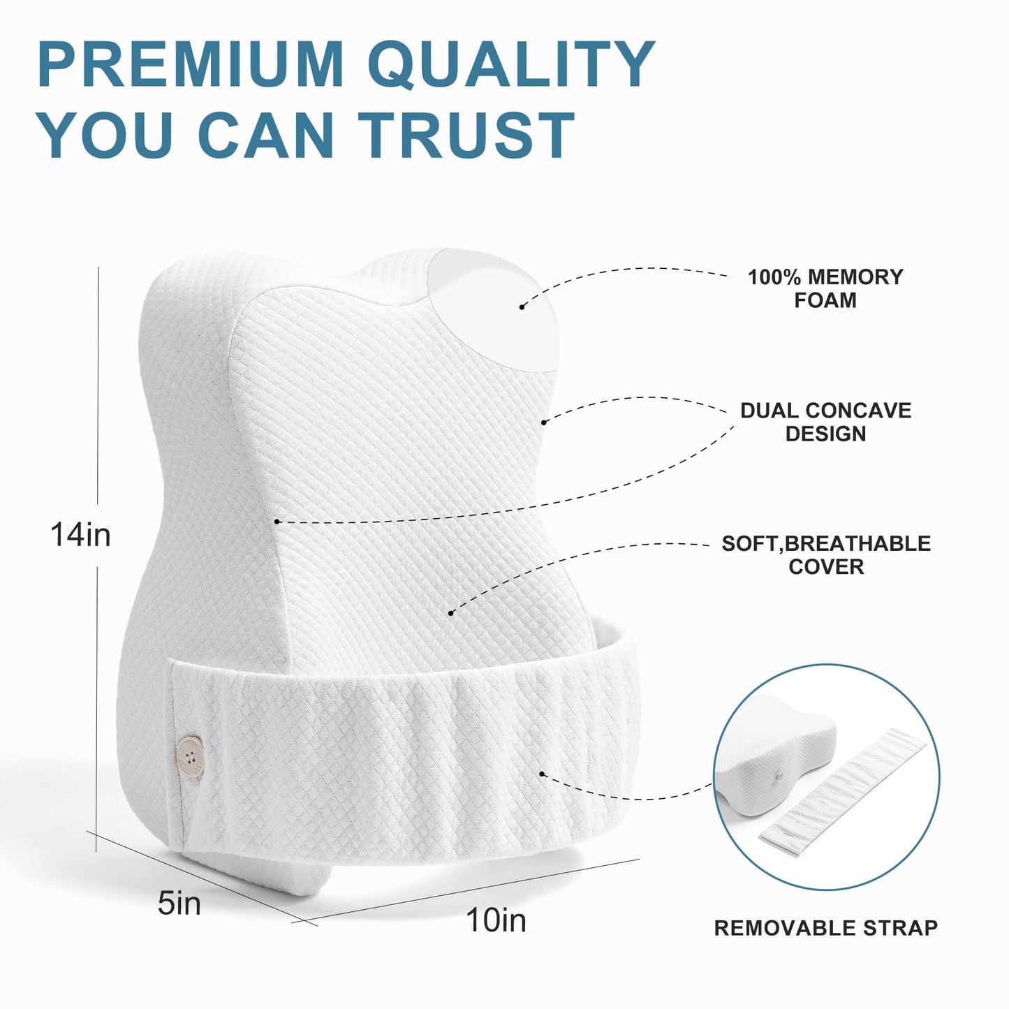 UJPFEO Knee Pillow for Side Sleepers,Leg Pillows for Sciatica,Knees,HIPS,Joints Between Legs,Back Pain Relief When Side Sleeping Spine Alignment Support for Knee Surgery Recovery,Grey WN420