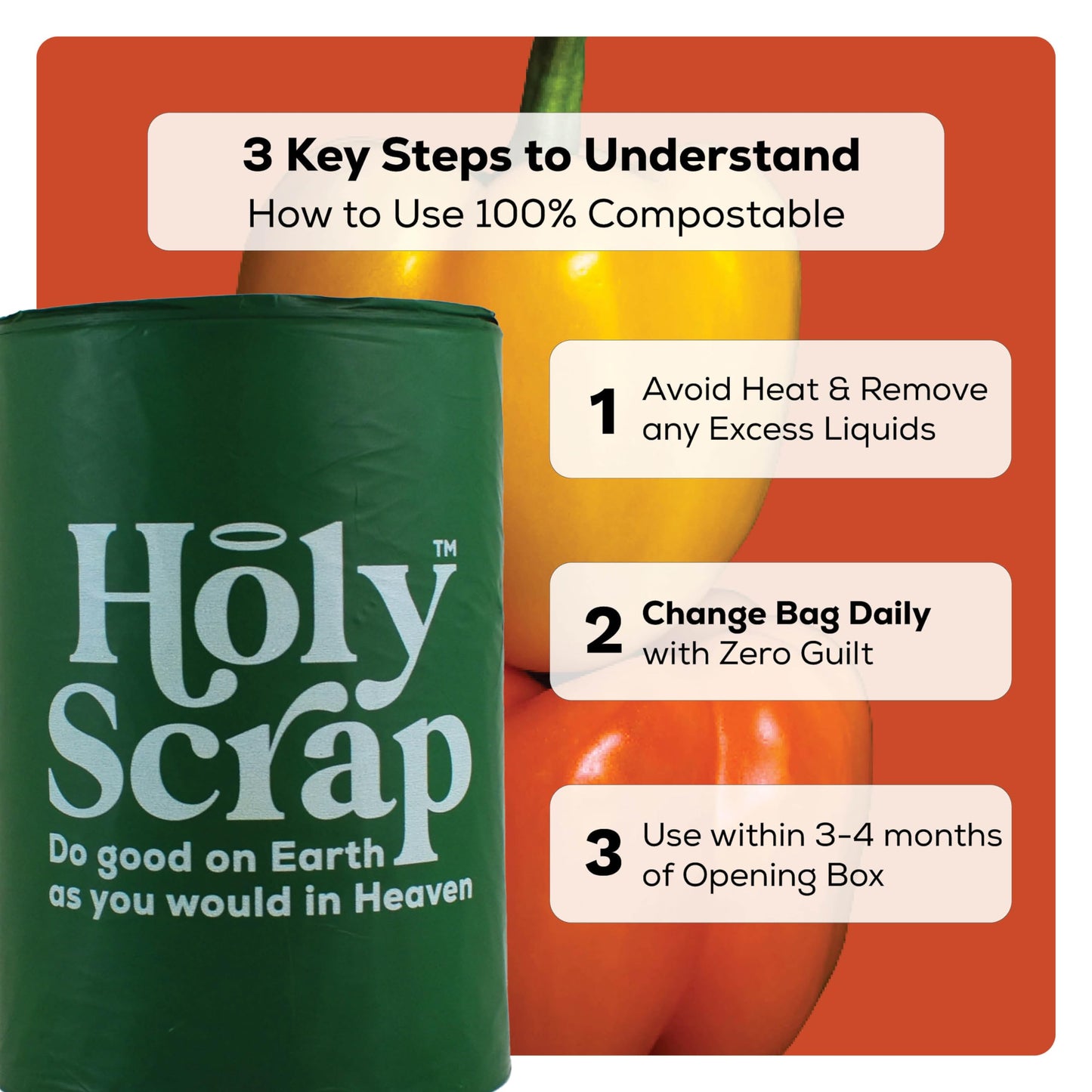 Small Compostable Trash Bags - 2.6 Gallon, 100 Pack, 100% Plastic-Free Decomposing Kitchen Food Waste Trash Can Bags & Liners, Thick Countertop Garbage, Bathroom & Bio Bin Bags