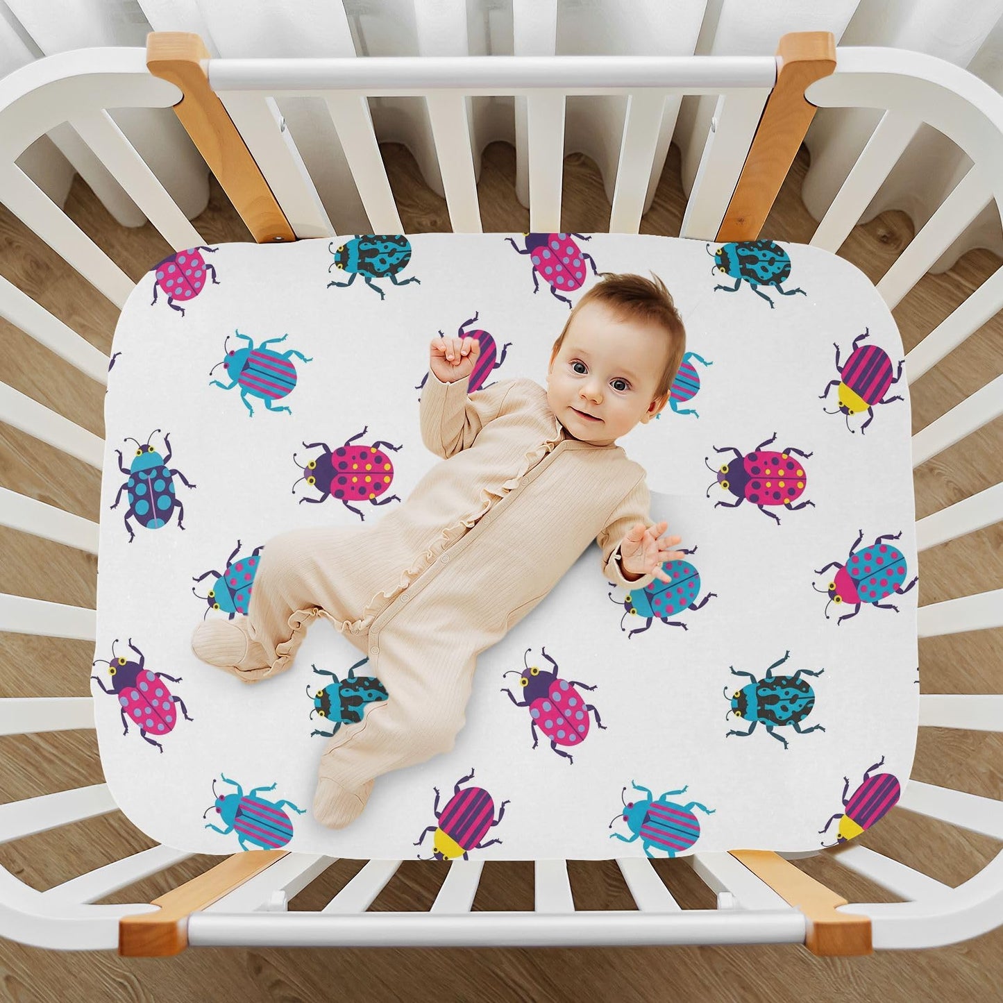 VIGTRO Vintage Duck Hunter Baby Crib Sheets for Boys Girls, Breathable Soft Fitted Crib Playard Sheets Baby Mattress Sheet, M 52x28x9in BST220