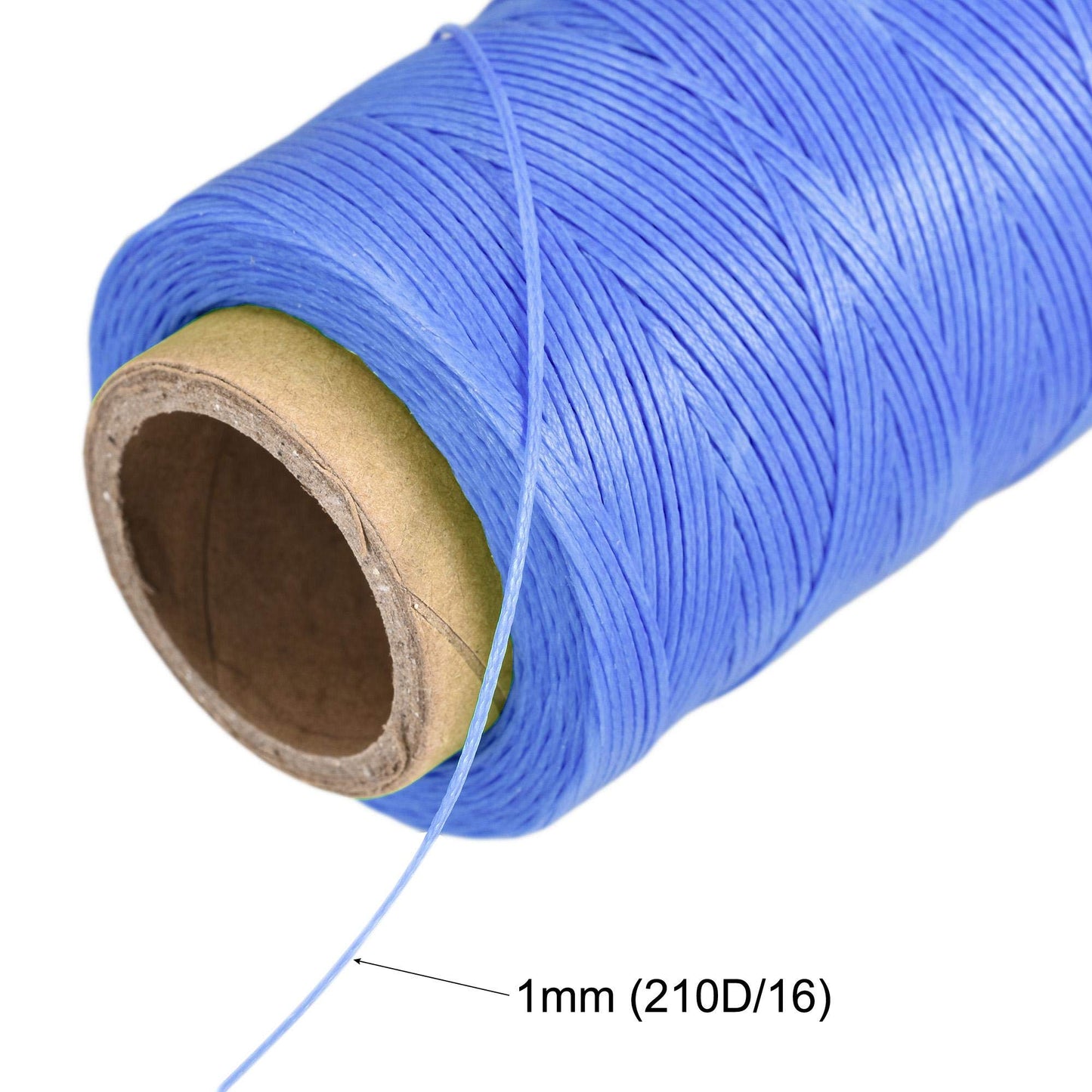 uxcell Leather Sewing Thread 186 Yards 210D/1mm Polyester Waxed Cord for Manual Sewing, Wheat BST326H