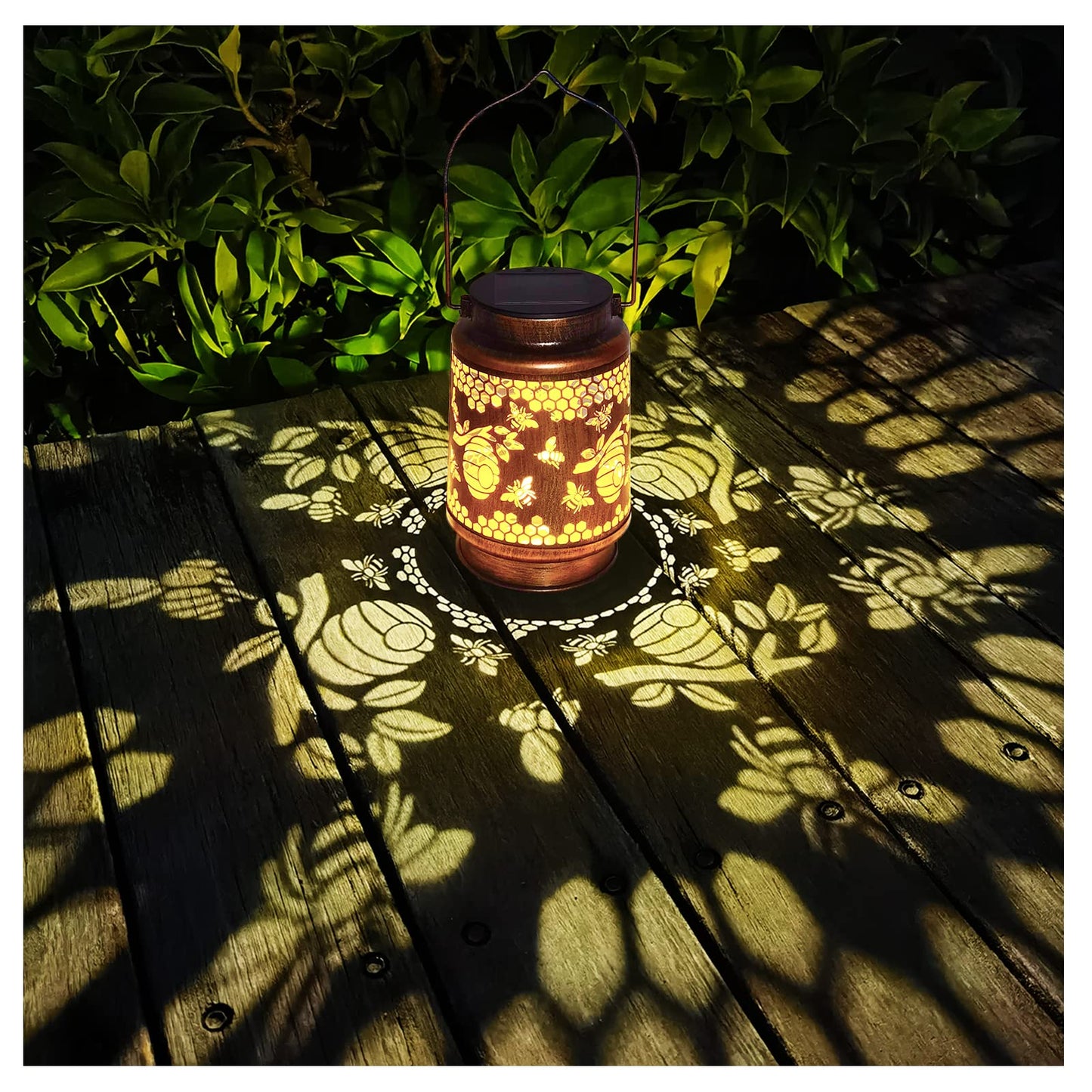 Solar Lanterns Outdoor Waterproof Butterfly Garden Decor Birthday Gifts for Women Mom Grandma, Hanging Solar Lights Metal Lantern Decoration Outside for Yard, Patio, Backyard, Porch