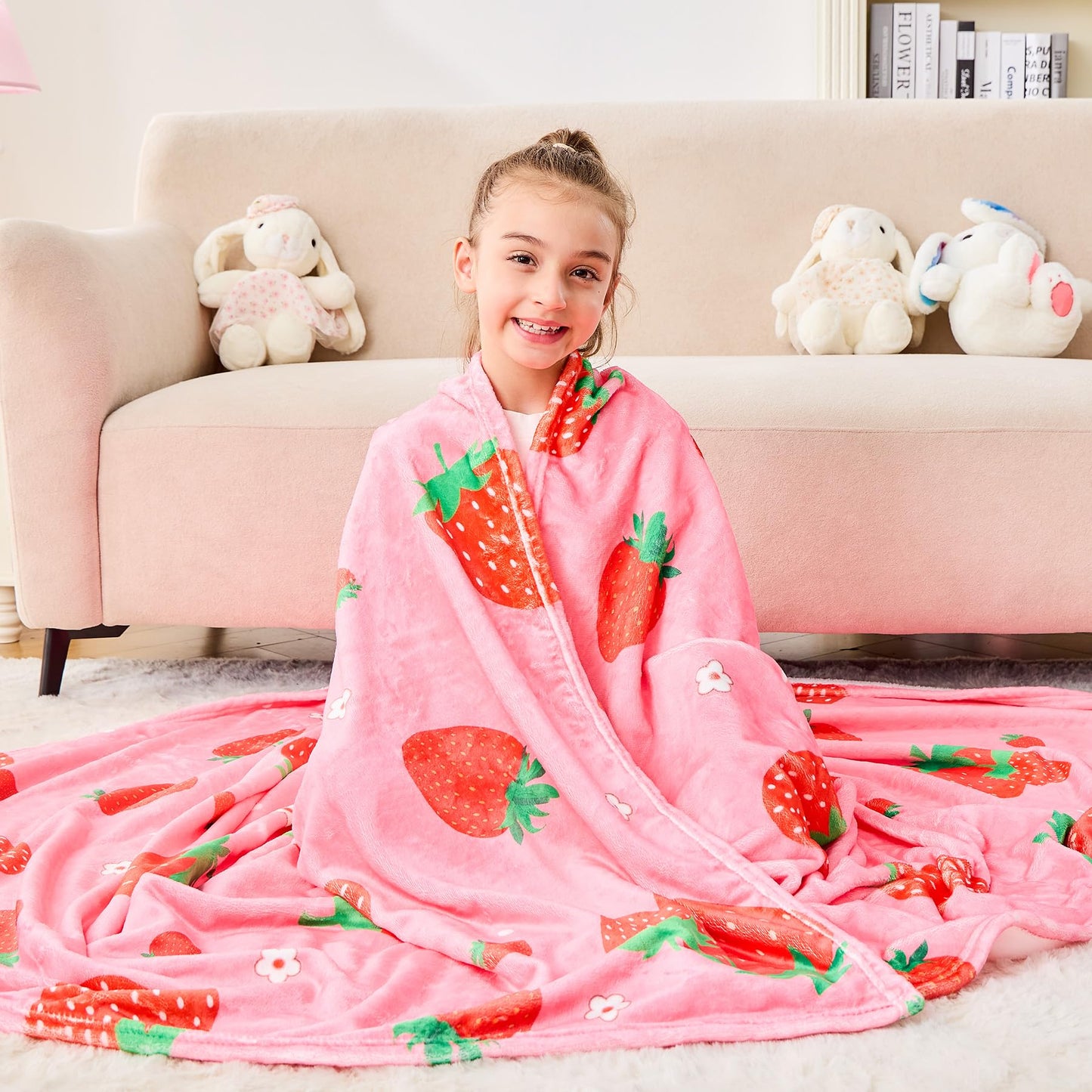 Wajade Unicorn Gifts for Girls - Glow in The Dark Unicorn Blanket Birthday Christmas Decor for Kids Age 3 4 5 6 7 8 9 10 11 12 Years Old Teens Child Toddler Throw Violet 60"x80" BST202