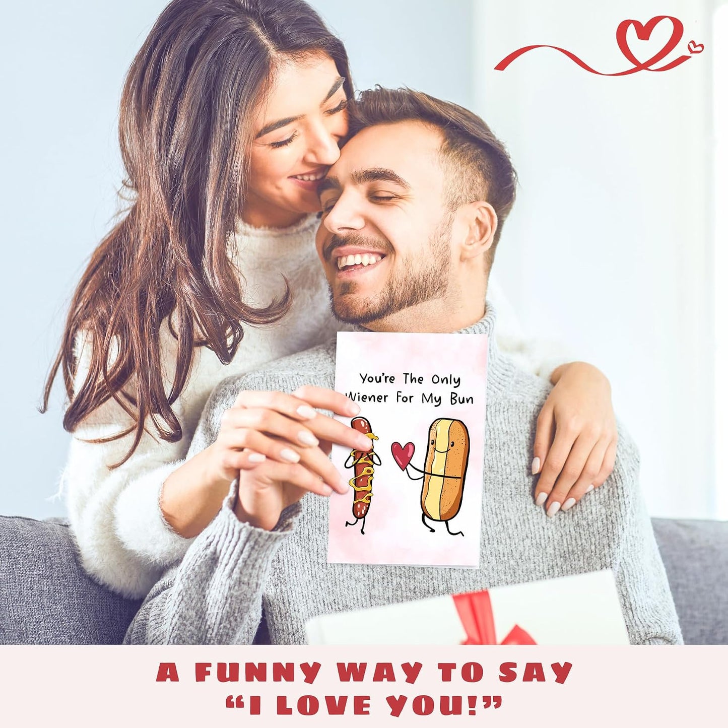Pawzity Valentines Gifts for Him, Boyfriend, Bf, Husband, Men - Funny Valentines Card for Him - Anniversary, Birthday Gifts for Him - Single 5.3''x 8'' Funny Card with Envelope for Boyfriend, Husband WN420