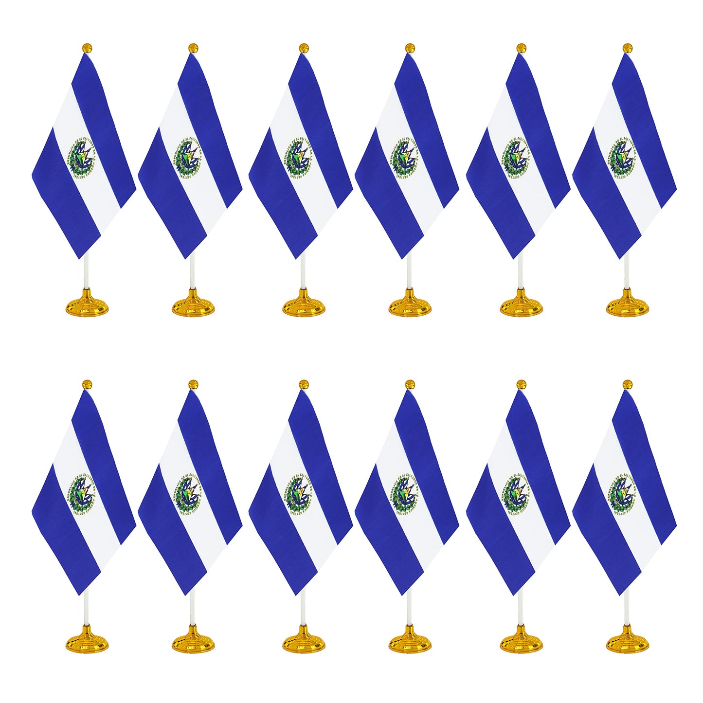 WXTWK 12 Pack Korea Flag Korean Desk Flag Small Mini Korean Table Flags With Stand Base,Home Office Festival Events Celebration Decorations BST202