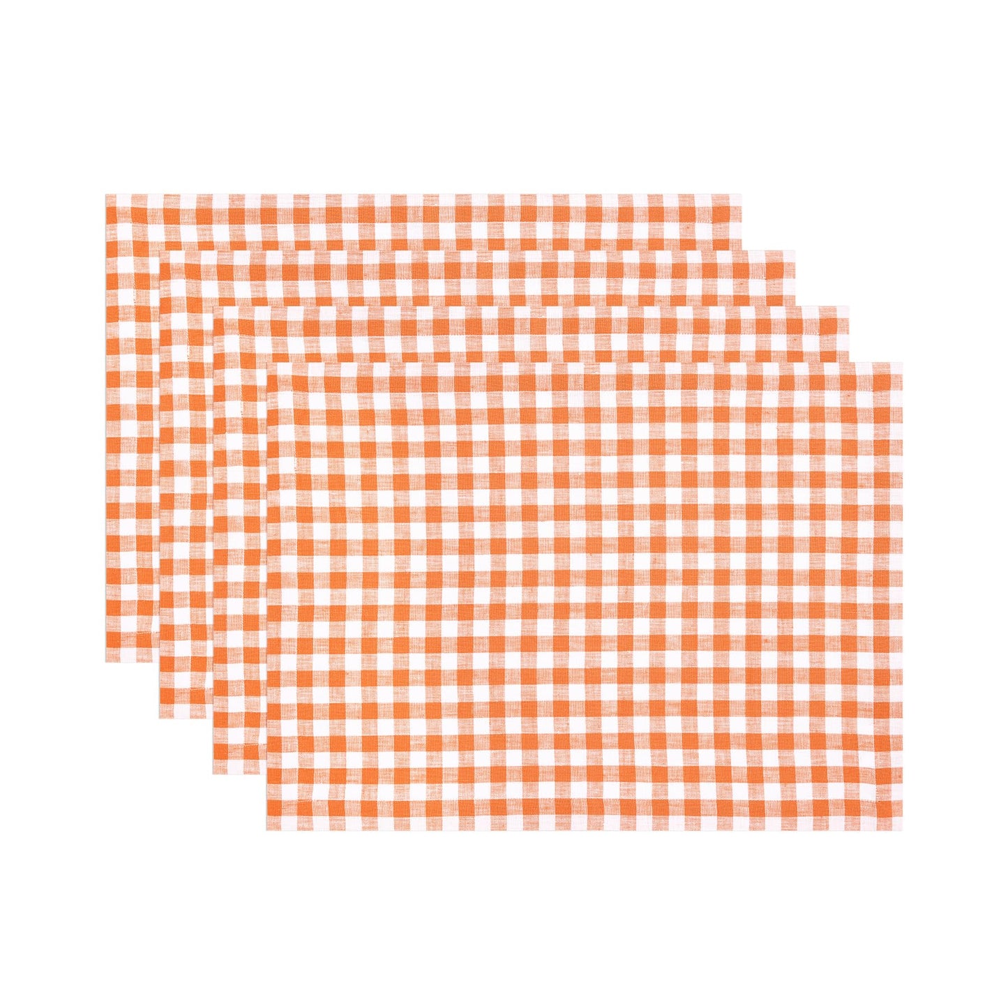 Solino Home 100% Linen Napkins Hydrangea Blue Check, 20 x 20 in, Set of 4 | Gingham Check Cloth Napkins for everyday meals, hosting and gifting; gingham checkered weave; Pure Linen; OEKO-TEX Certified BST326SOLH