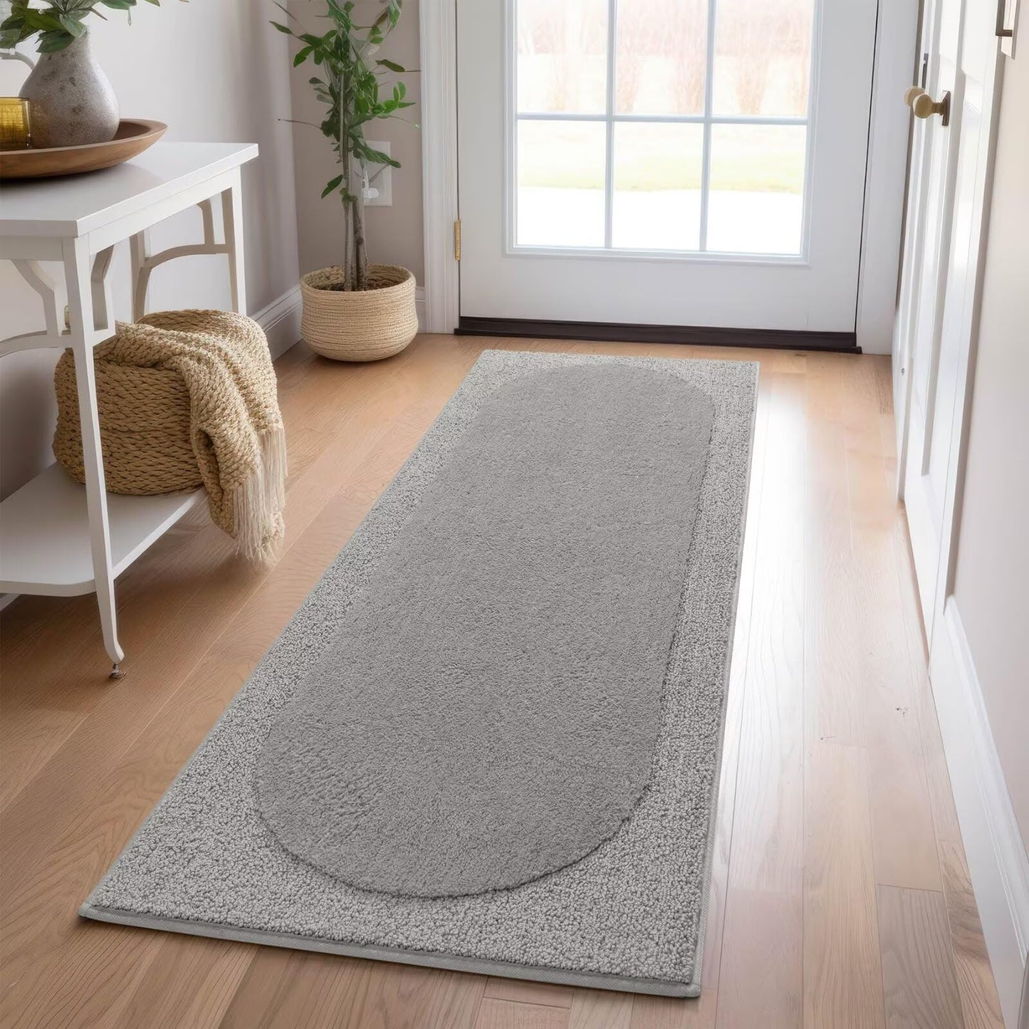 DEXDE Bathroom Rugs Non-Slip Mat for Bathroom Floor Shower,24x16 Beige | Thick Soft Absorbent Bath Mat, Quick Dry Microfiber Rug, Machine Washable Shower Floor Bathroom Mat Home Decor Accessories BST220