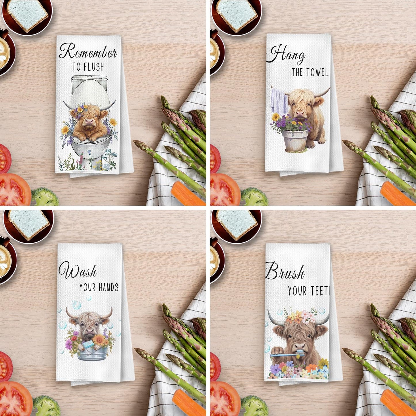 Raccoon Gifts Bathroom Towels Set - Raccoon Gifts Decorative Hand Towels, Hello Sweet Cheeks Bathroom Decor, 16x24 Inches Set of 2 BST220