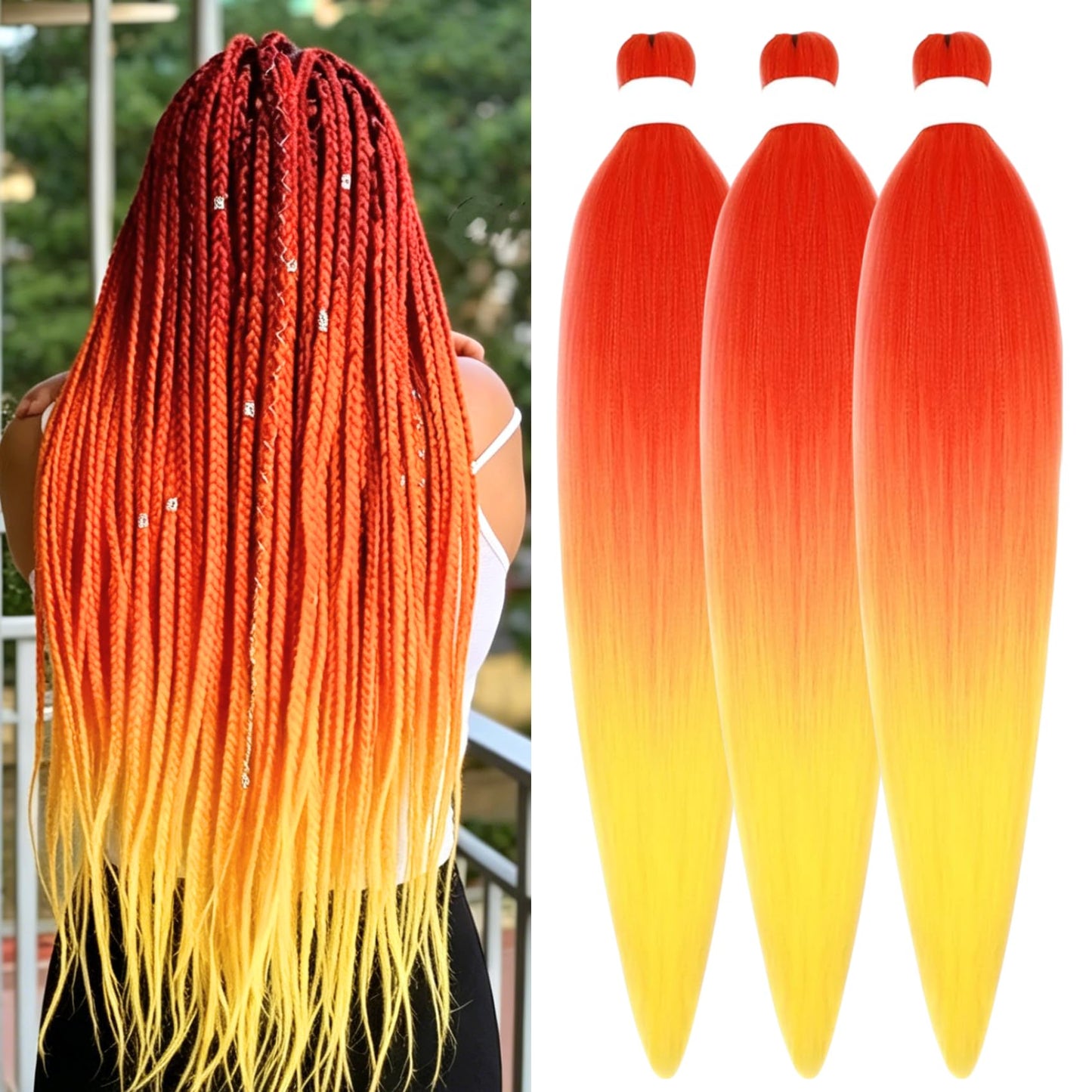 Purple Braiding Hair Pre stretched Knotless 26 inch | Hypoallergenic Synthetic Purple Prestretched Ez Braid Knotless Itch Free Soft Yaki Texture Hot Water Setting WN420