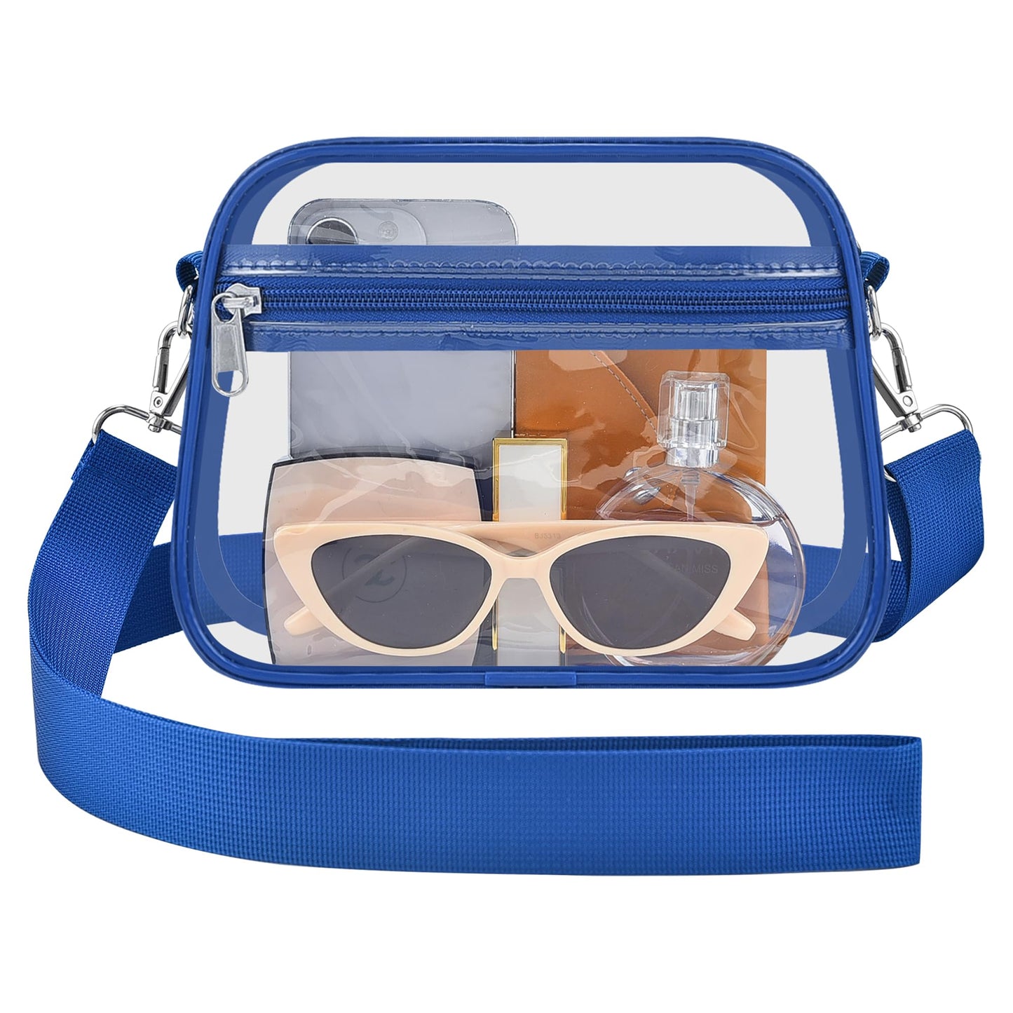 Clear Bag for Stadium Events Stadium Approved Women's Top-Handle Handbags | Mini Small Clear Bag Purse with Wide Adjustable Strap and Front Pocket for Sports Concerts, Festivals BST202