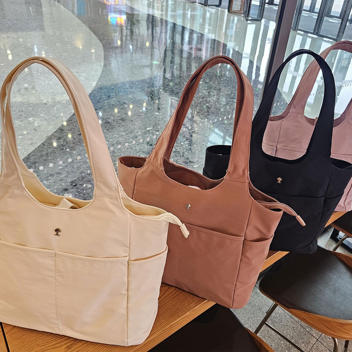 ESVAN Yoga Tote Bag Mat bag Women Shoulder Bags Carryall Tote for Travel Office Workout Gym Nurse Beach BST326H