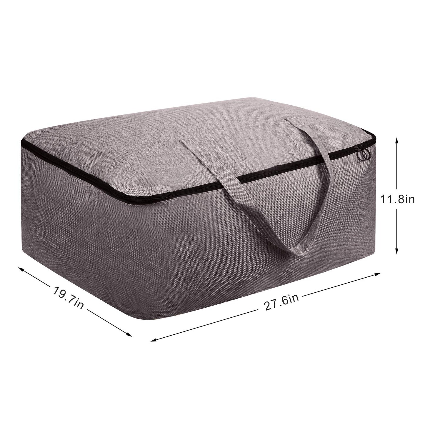 Surblue Clothes Storage Bag Organizer with Durable Handles Thick Fabric Large Capacity for Blanket Comforter Clothing Bedding (Navy, M) BST326H