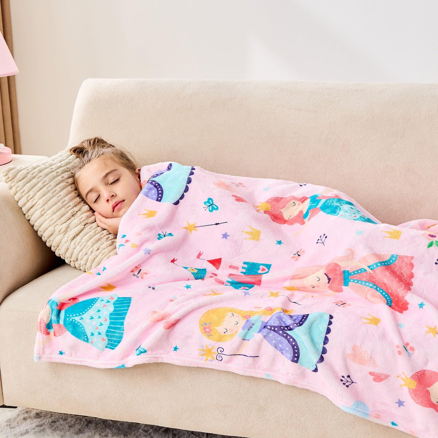 Wajade Unicorn Gifts for Girls - Glow in The Dark Unicorn Blanket Birthday Christmas Decor for Kids Age 3 4 5 6 7 8 9 10 11 12 Years Old Teens Child Toddler Throw Violet 60"x80" BST202