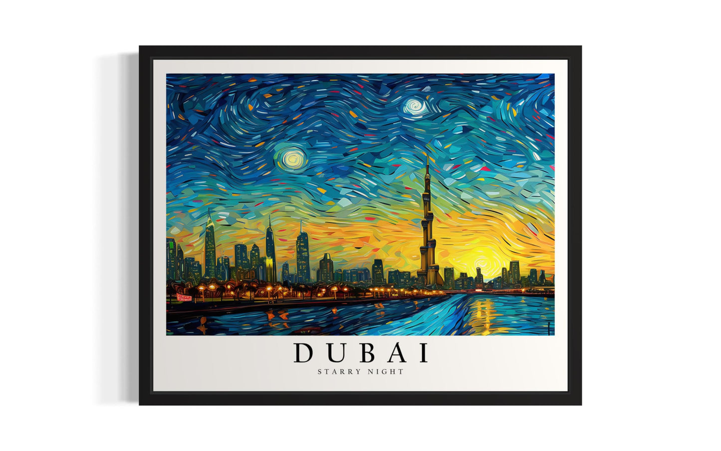 Eiffel Tower Art Print Poster, Van Gogh Starry Night Theme Wall art Painting Decor, Art Home City Artwork For Bedroom, Bathroom, Living Room 81 (Eiffel Tower, 14"L x 11"W, Unframed) BST220