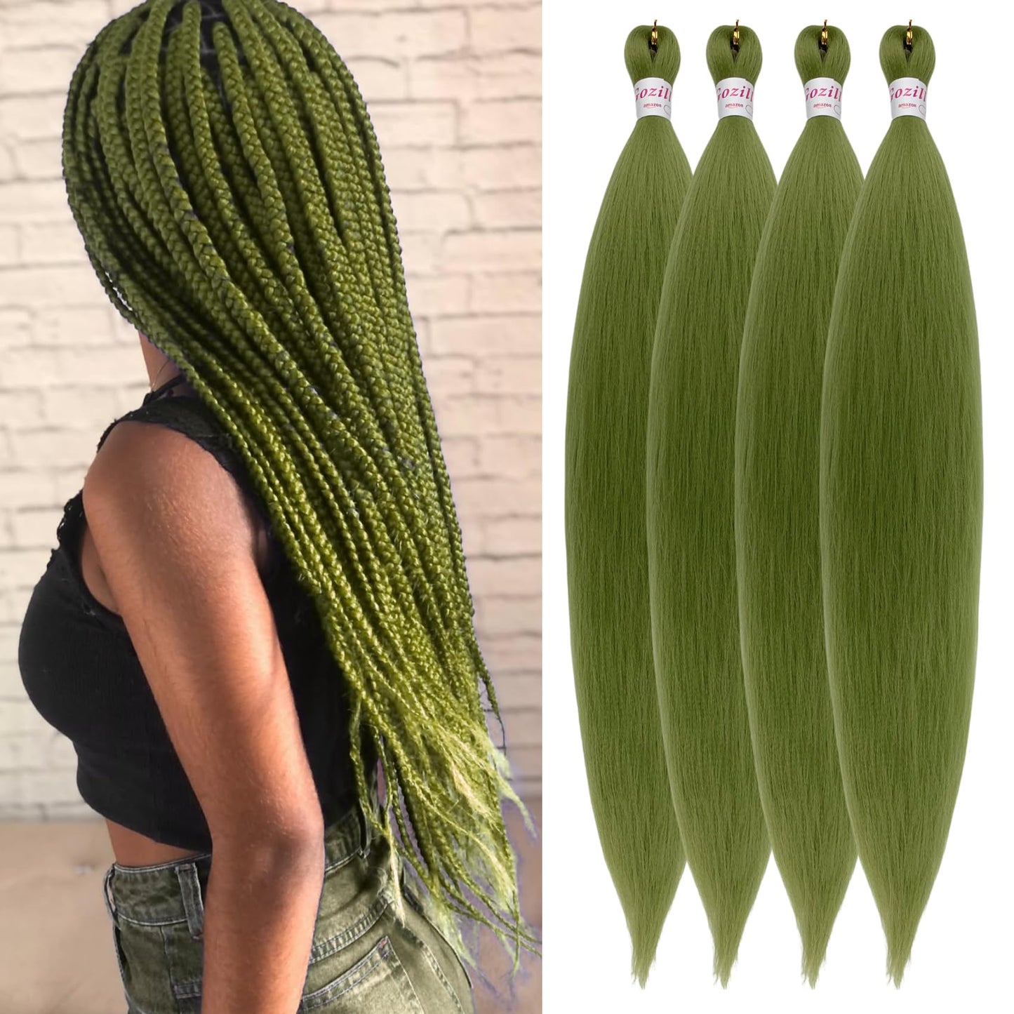 Purple Braiding Hair Pre stretched Knotless 26 inch | Hypoallergenic Synthetic Purple Prestretched Ez Braid Knotless Itch Free Soft Yaki Texture Hot Water Setting WN420