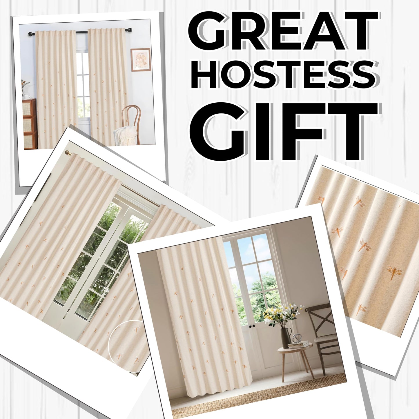 Bedding Craft Curtains 63 Inch Length - White Poly Cotton Slub Drapes with Tab Top, Set of 2, Ideal for Bedroom, Living Room, and Office_ 50x63 inch BST220