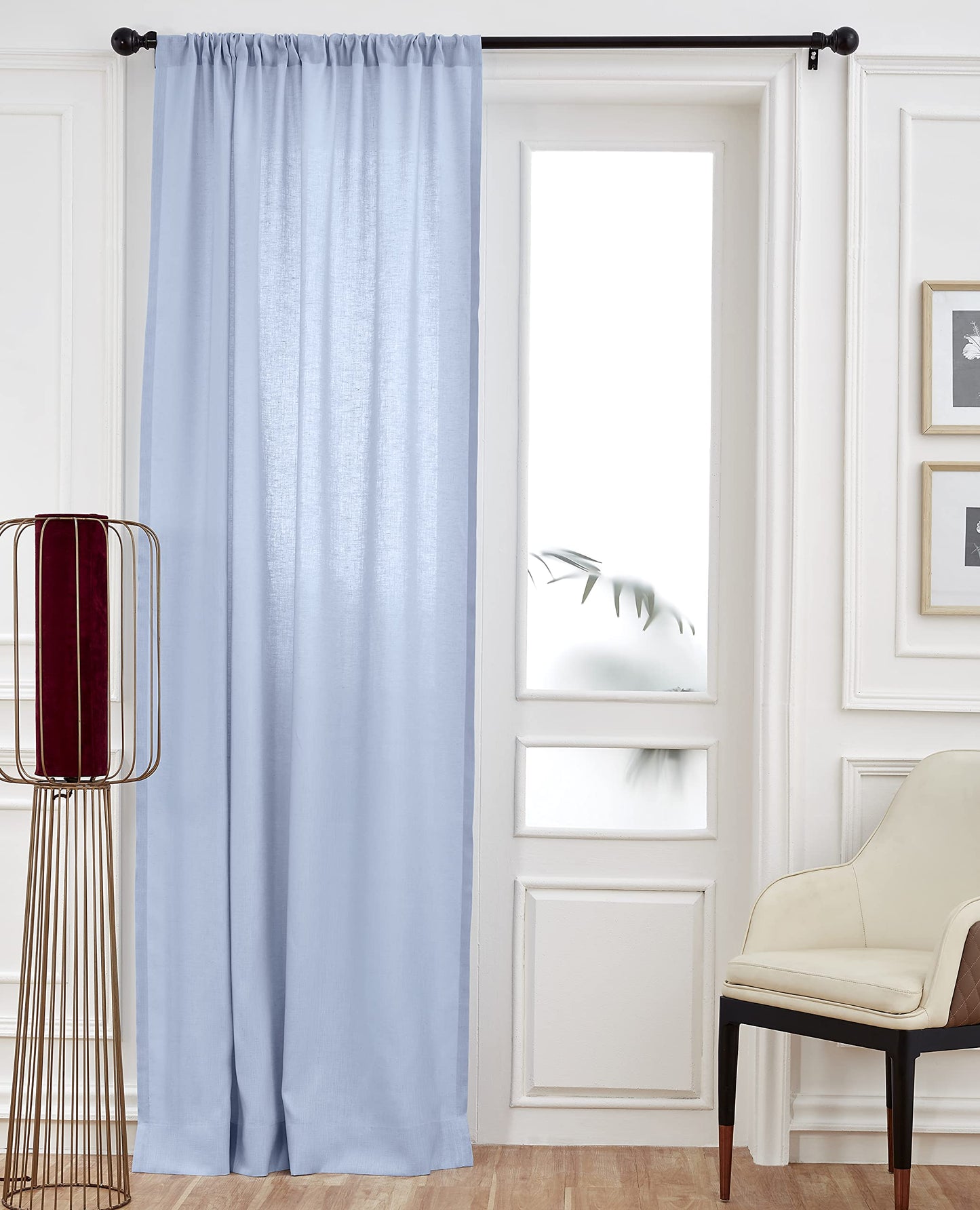 Solino Home 100% Pure Linen Curtain Panel Ivory, Linen Curtain 52 x 54 in | Drapery Panels a light filtering panel for any room, handwoven textured linen, rod pocket top, OEKO-TEX Certified, gift ready BST326SOLH