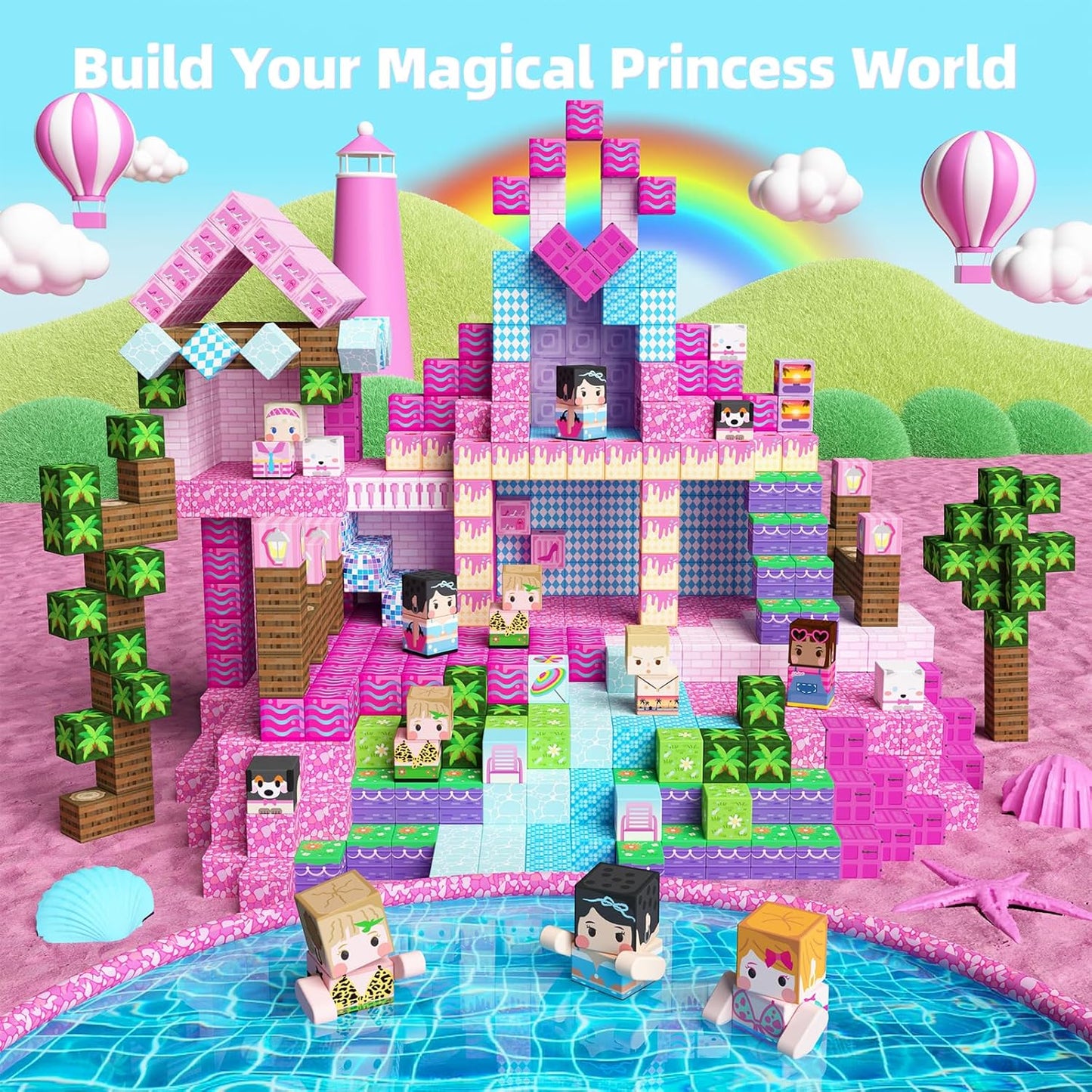 GobiDex Magnetic Building Cubes 100 Piece Set 67
