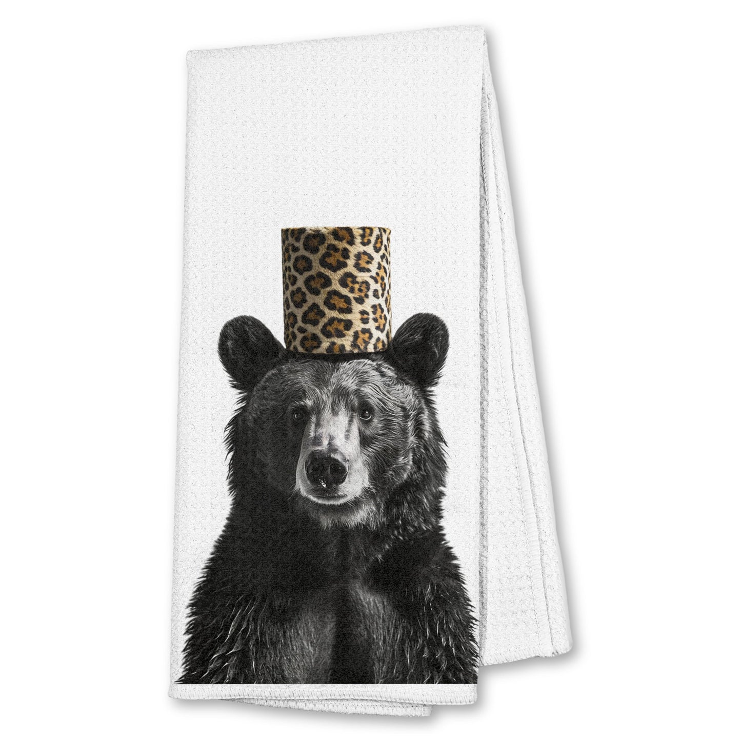 Funny Bear Bathroom Hand Towels Set of 2, Hello Sweet Bear Bathroom Decor, Funny Wild Animal Hand Towels for Washroom Restroom Decor, 16x24 Inch BST326L