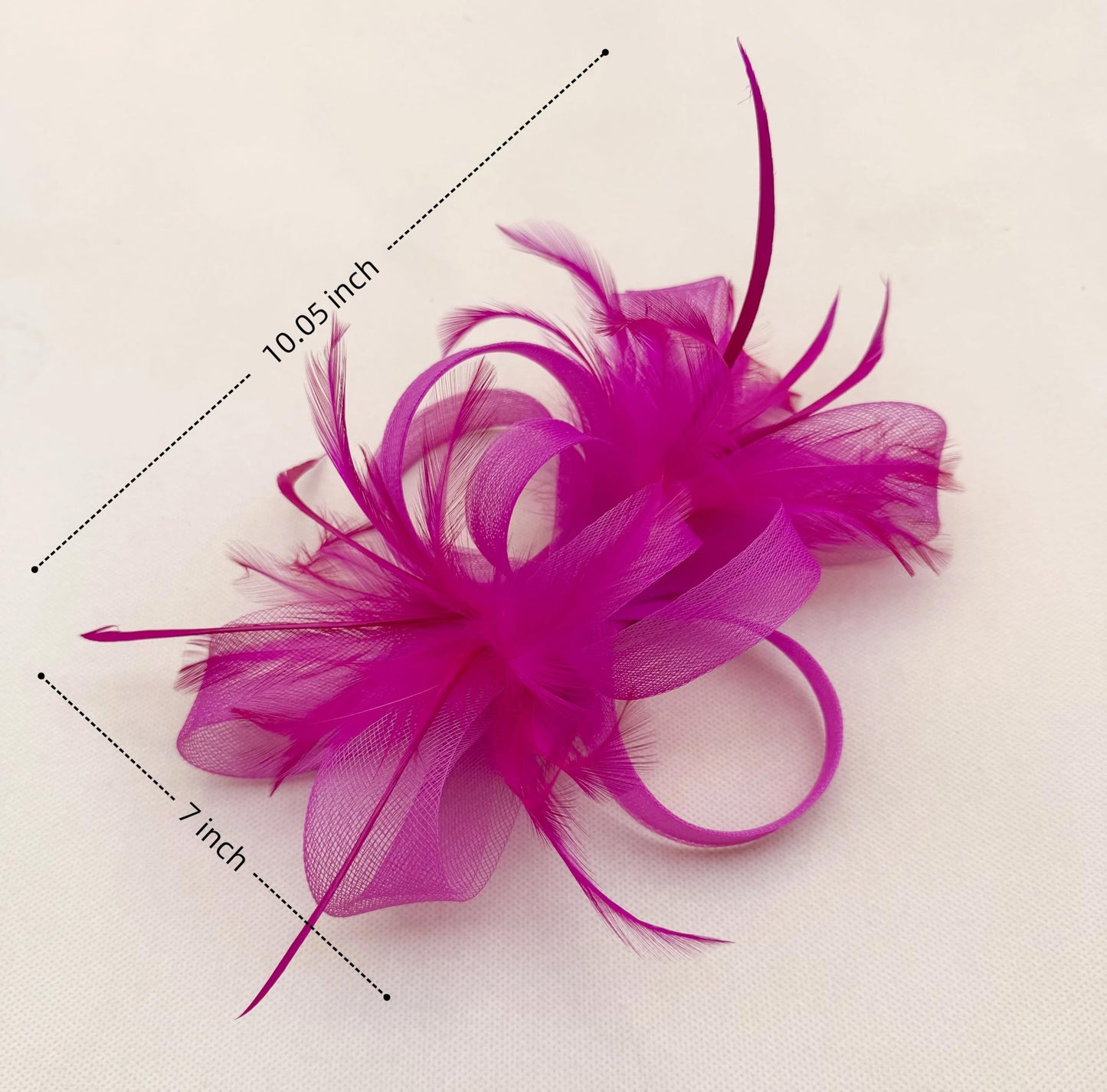 SAFERIN Fascinators Hat Flower Mesh Ribbons Feathers on a Headband and a Clip Tea Party Headwear for Girls and Women WN420