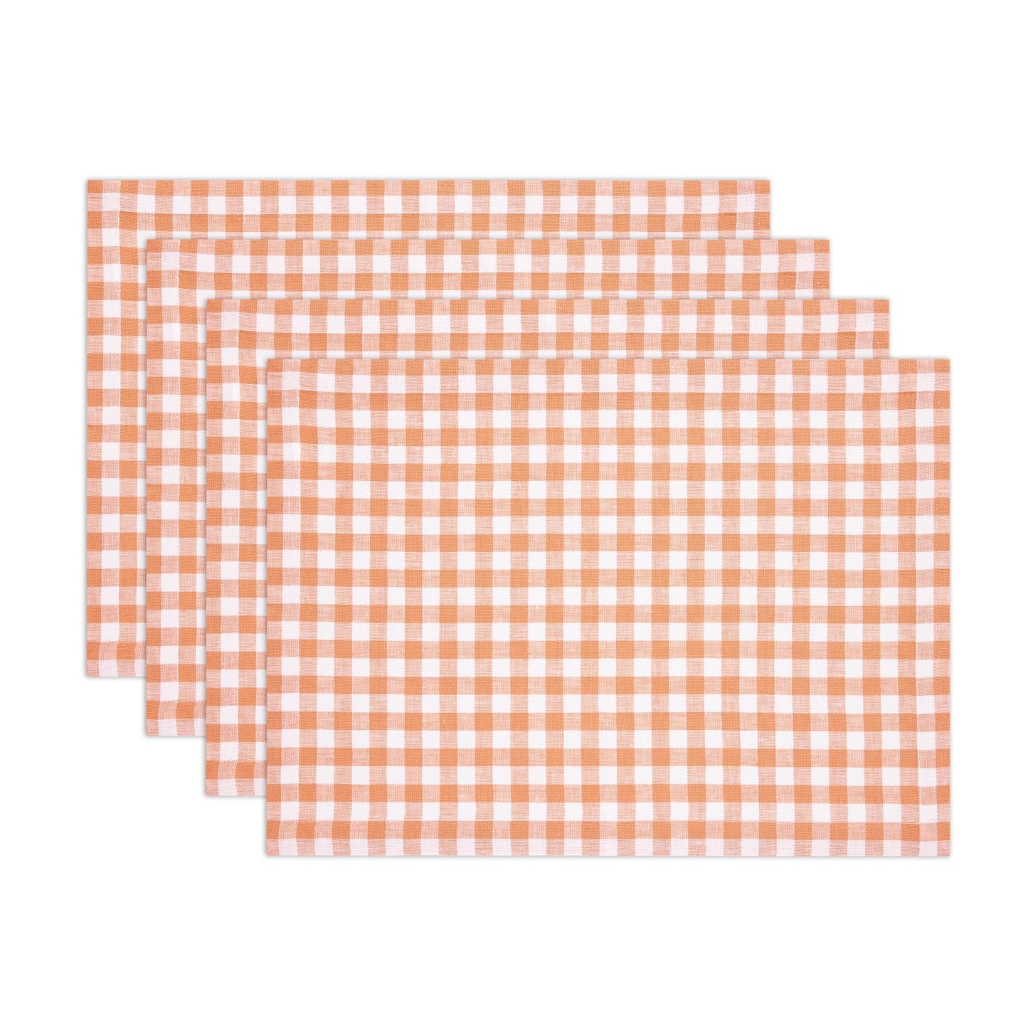 Solino Home 100% Linen Napkins Hydrangea Blue Check, 20 x 20 in, Set of 4 | Gingham Check Cloth Napkins for everyday meals, hosting and gifting; gingham checkered weave; Pure Linen; OEKO-TEX Certified BST326SOLH