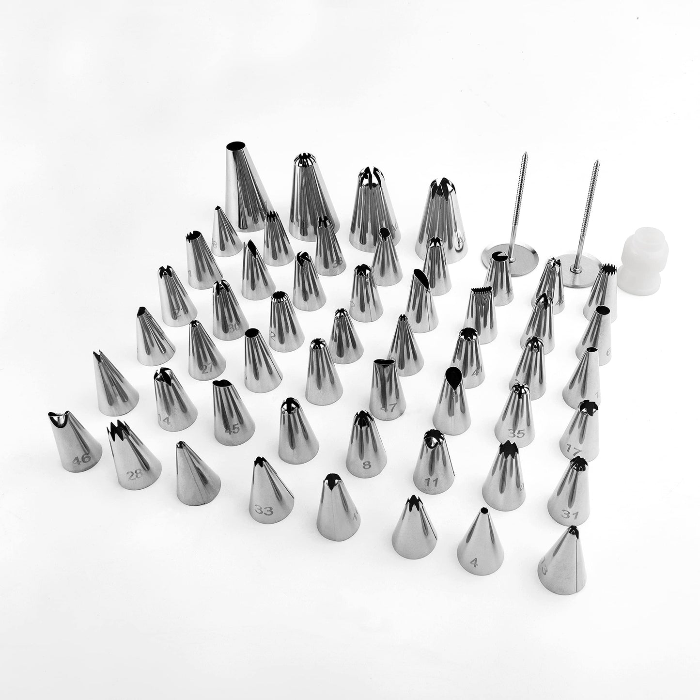 FIVETASCake Decorating kit for Beginners-52 Numbered Icing Tips with Pattern Chary RD3