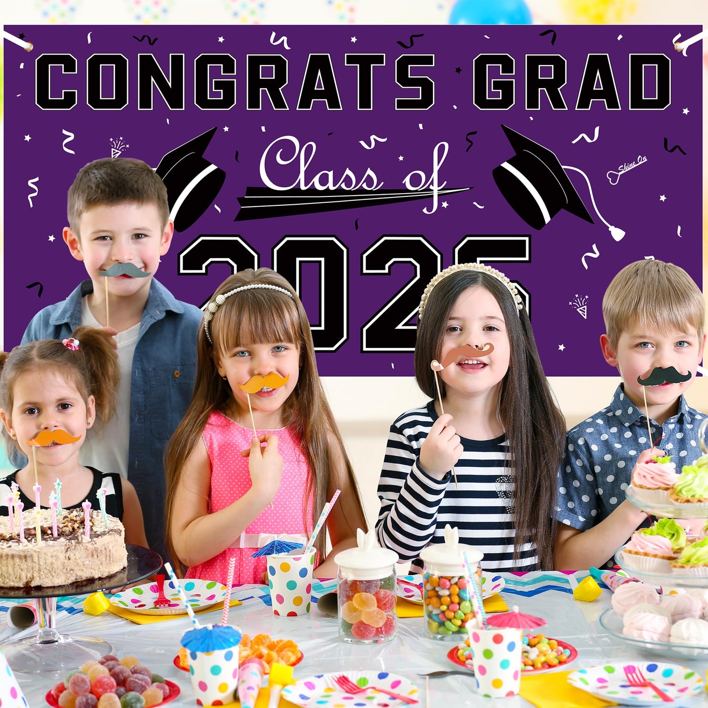 Graduation Decorations 2026 2027 - Red Polyester Graduation Backdrop - Graduation Party Decorations - Congrats Grad Banner - Graduation Decorations Class of 2026,Graduation Party Favors Supplies Yard Sign WN420