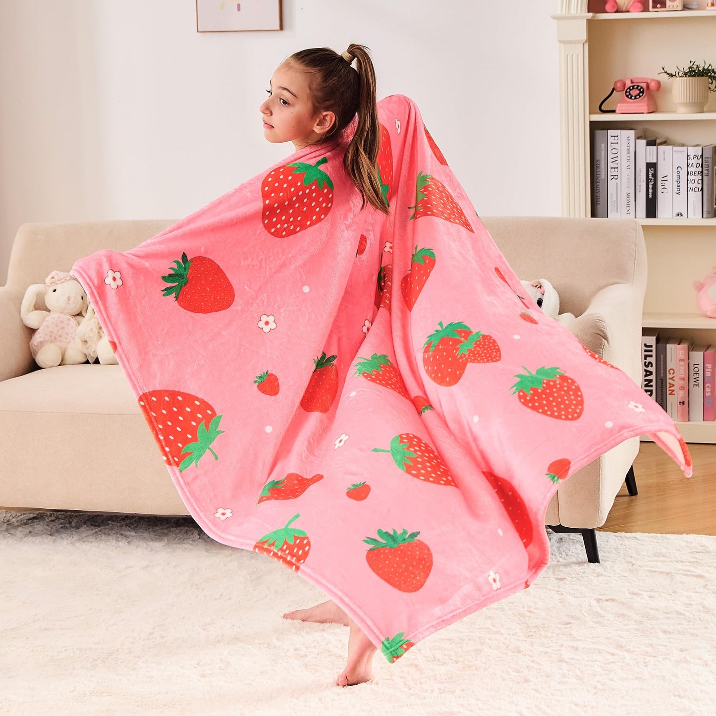 Wajade Unicorn Gifts for Girls - Glow in The Dark Unicorn Blanket Birthday Christmas Decor for Kids Age 3 4 5 6 7 8 9 10 11 12 Years Old Teens Child Toddler Throw Violet 60"x80" BST202