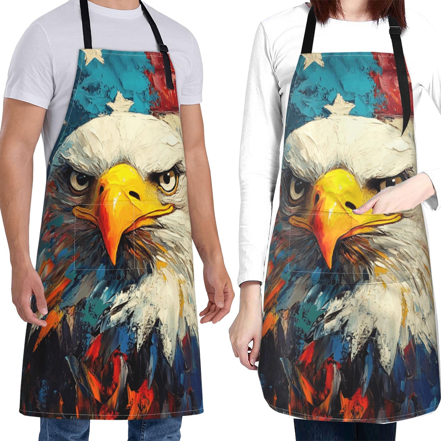 Art Apron with Pocket for Women Men | Kitchen Aprons Chef Apron for Cooking Baking BBQ Painting Gardening BST202