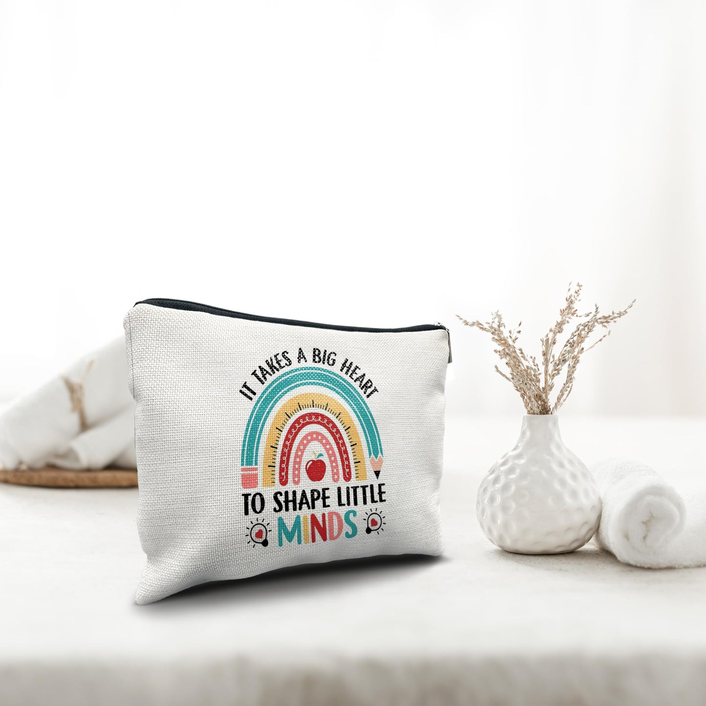 Nogrit Teacher Accessories Survival Kit Makeup Cosmetic Bag,Groovy It's Me Hi I'm the Teacher Makeup Travel Toiletry Bag,Back to School Thank You Gifts for Best Teachers Gifts BST220