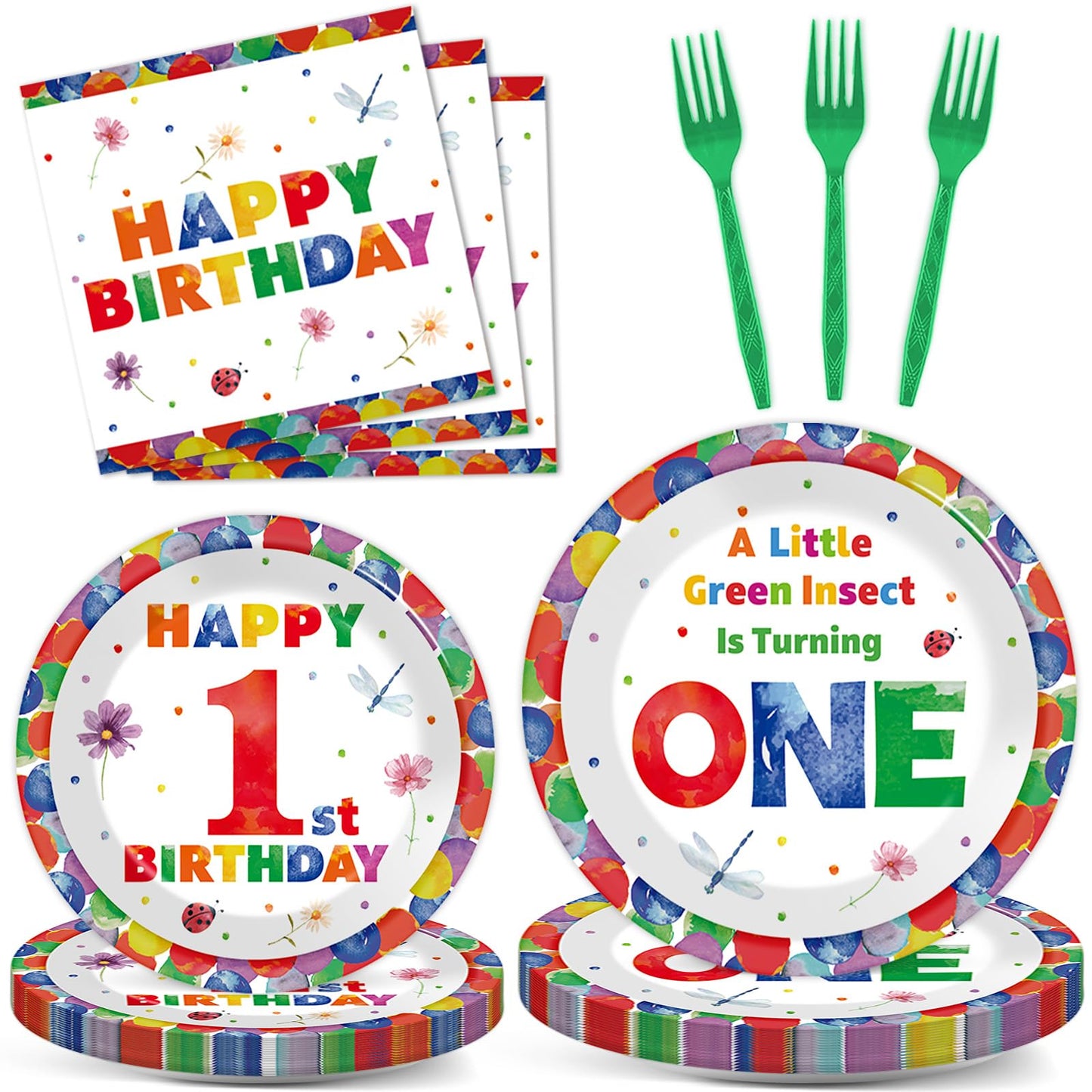 96 Pcs Race Car 1st Birthday Party Plates and Napkins Racing Cars First Birthday Decor Race Car One Year Old Dessert Cake Plates Racing Cars Theme Tableware Set for Kids Boy Party Decor 24 Guests BST202