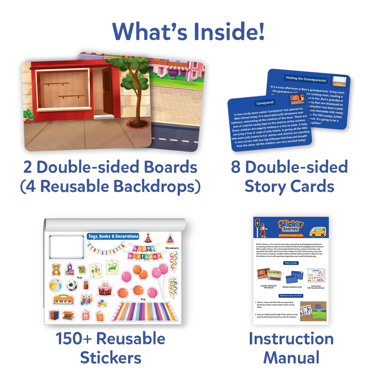 Skillmatics Activity Kit - Creative Storytelling & Skill Building with 150+ Reusable Stickers N3233