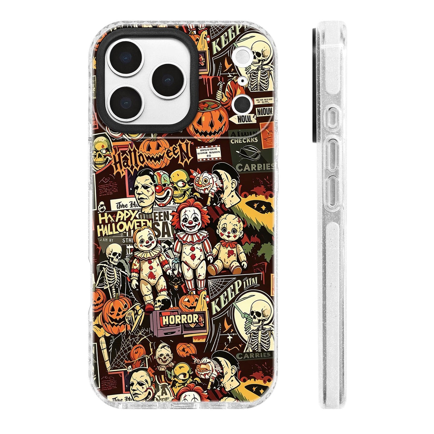 for iPhone 16 Pro Case [Military-Grade Drop Protection/Stylish Soft TPU Protective/Camera Protection/for Women & Girls] - Beach Party Collage Pattern with Mermaid WN420