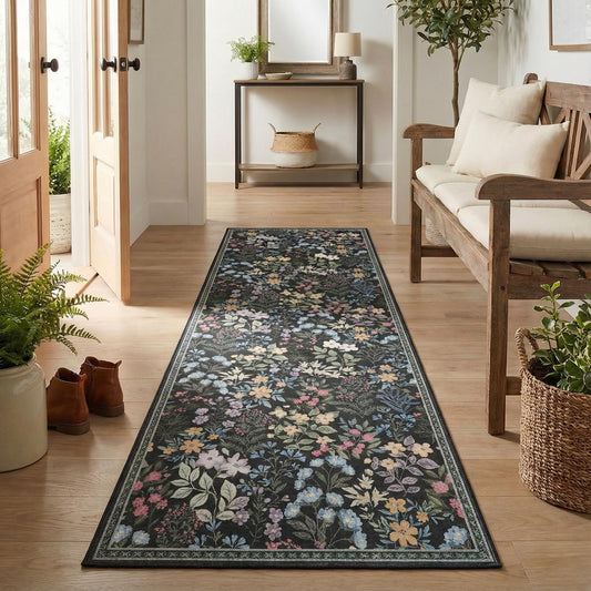GRANNY SAYS 24x36 Entryway Rug, Vintage Indoor Doormat for Entrance, Small Area Rug Non Slip Washable, Stain & Fade Resistant Soft Rug Runner for Kitchen, Farmhouse Carpet for Decor (Vintage Gray) BST220
