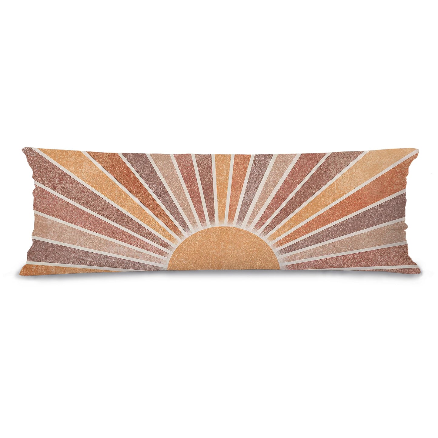 Boho Sun Sunshine 21x54 Body Pillow Cover Case, Modern Neutral Boho Horizontal Sun Sunset Sunrise Decorative Long Hug Pillow Cases for Bed Couch BST220
