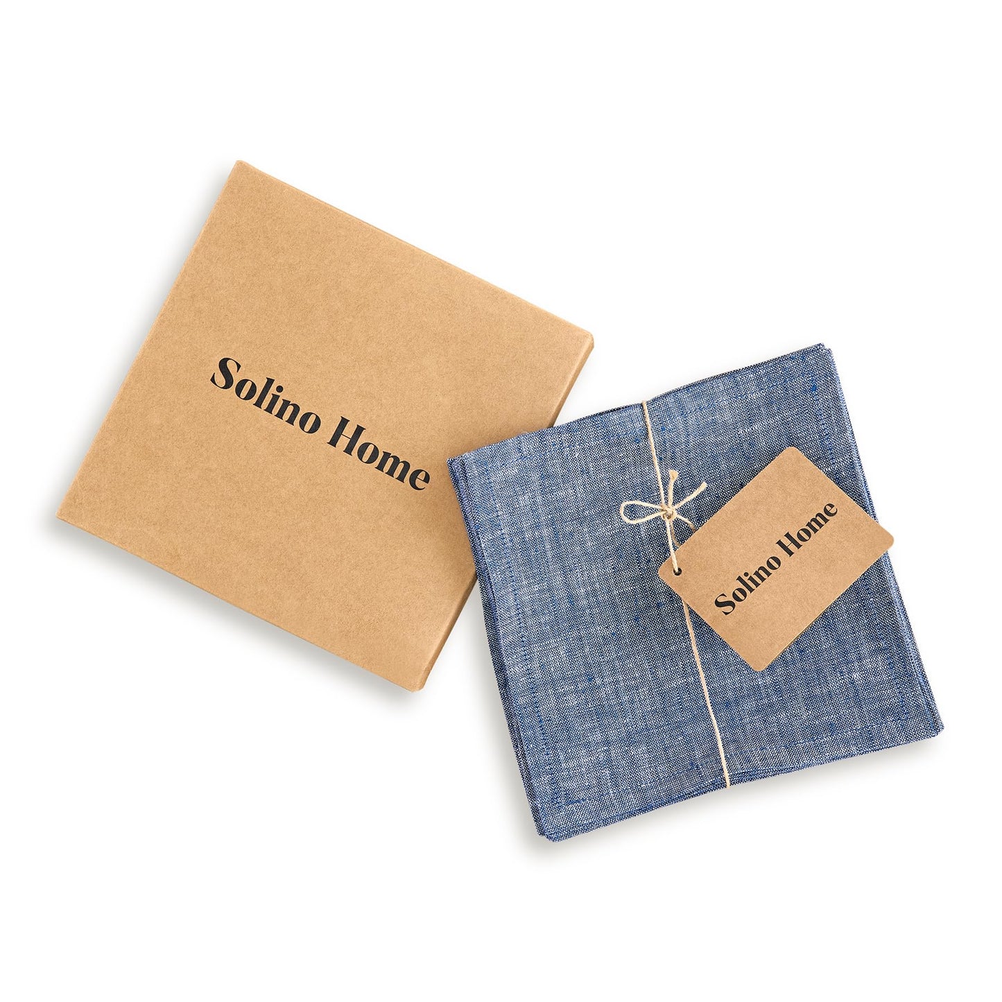 Solino Home 100% Linen Cocktail Napkins Black, Athena 6 x 6 in, Set of 12 | Small Cloth Napkins for cocktails, beverages, coasters and appetizer serving, Chambray Black, Pure Linen, OEKO-TEX Certified BST326SOLH