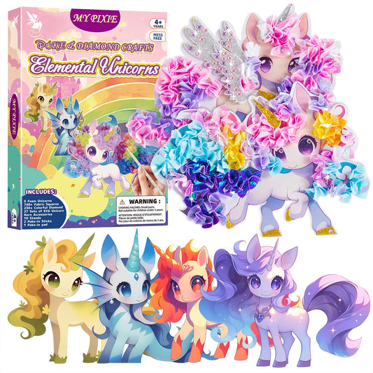 MyPixie Poke Art Kits for Girls, Arts and Crafts for Kids 4-8, DIY Creative Activity Toys, Christmas Birthday Gifts for Girls 4 5 6 7 8 9 10 Year Old