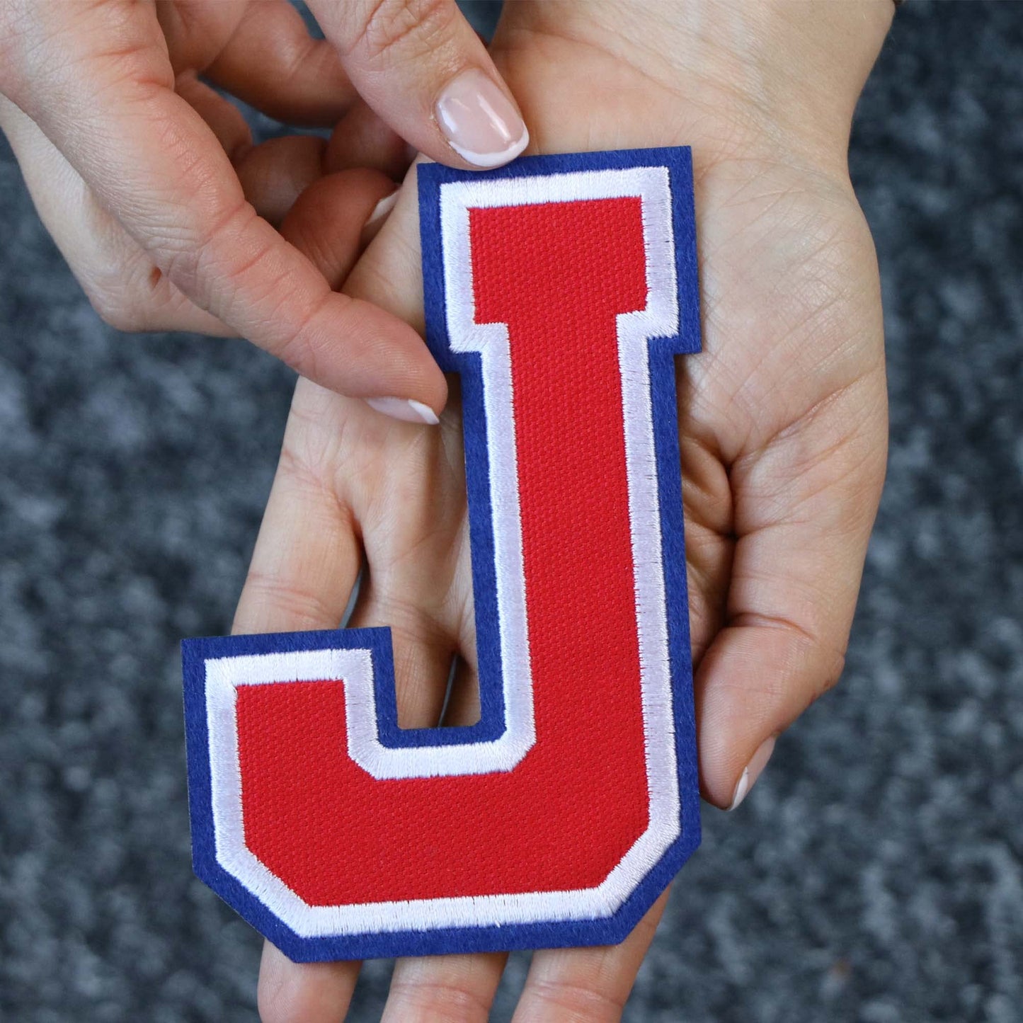 Iron On Letters Patches Premium Quality - Letter for Clothing - Varsity Patch Transfer for Clothes - Embroidered Letters Patches for Jersey Jackets - Sew on Appliques Red BST220