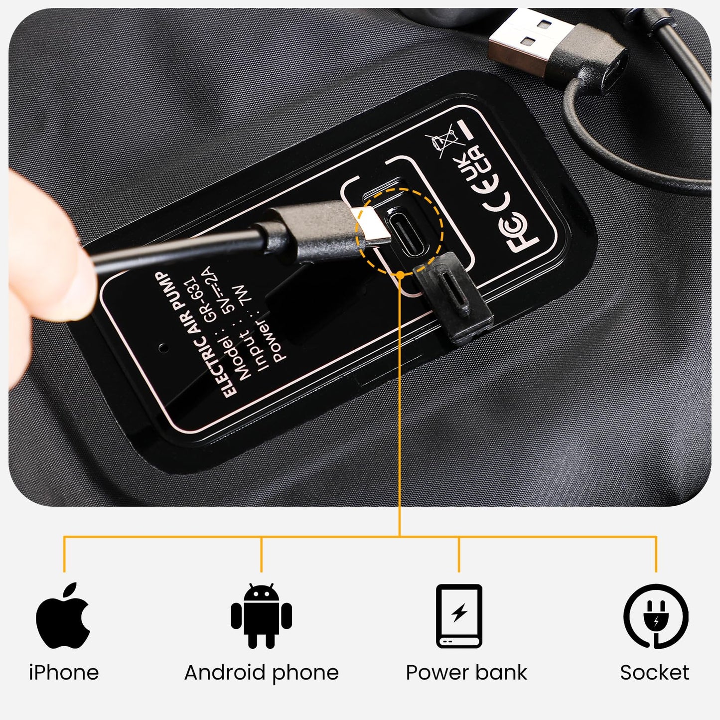 Travel Vacuum Bag(Built-in Electric Vacuum Pump), 28L Vacuum Bags for Travel, USB-C Powered, One-Touch Automatic Vacuum Suctions, IP67 Waterproof(43L) BST220