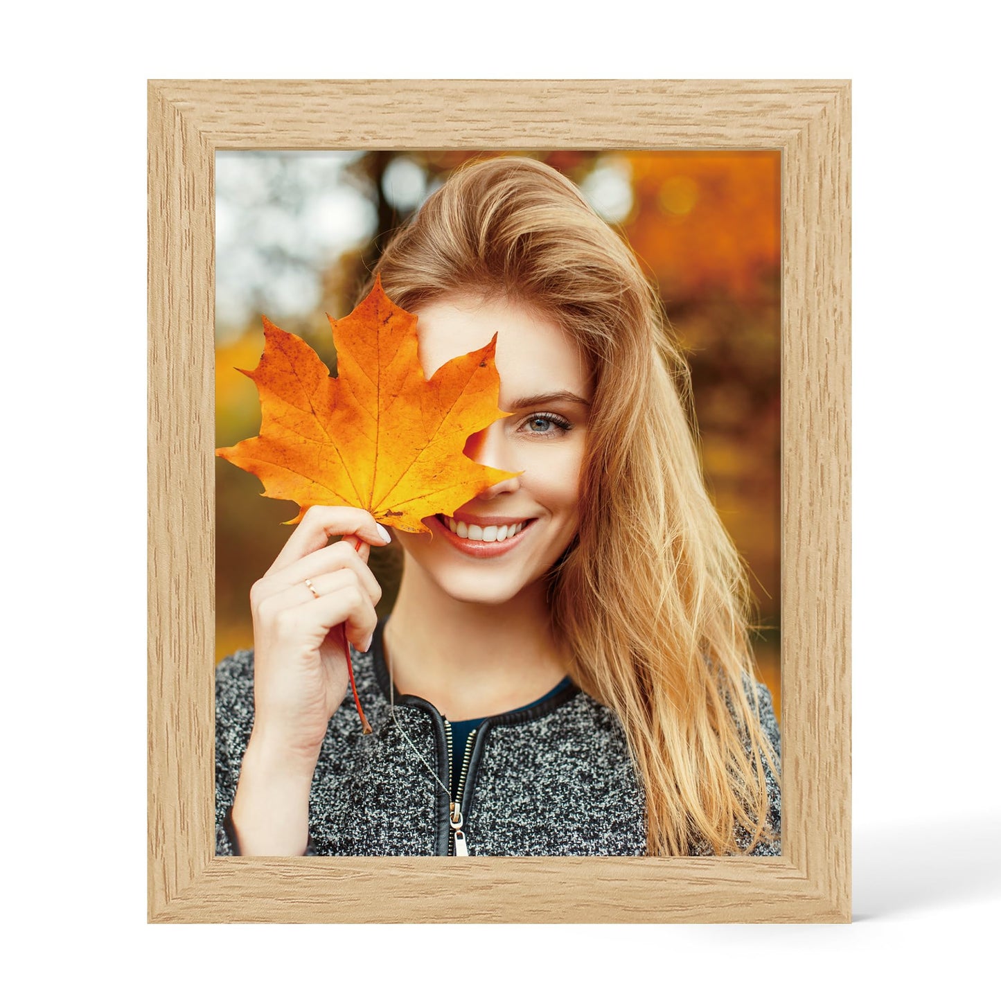 YESKAY 12x16 Picture Frame - 12 x 16 Photo Frame Made of Solid Oak Wood and Real Glass,Display Picture 4 Opening 5x7 with Mat or 12x16 Without Mat for Wall Mounting(Color Walnut) BST326H