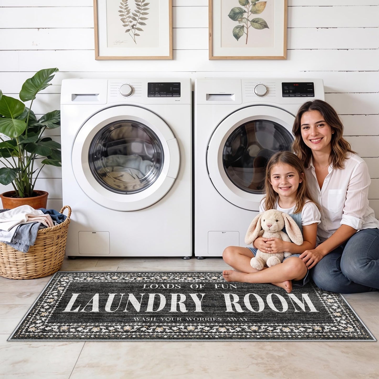 TOPRUUG 2x8 Kitchen Runner Rug: Non-Slip Kitchen Rugs Stain Resistant Kitchen Mats for Floor Low-Pile Carpet for Sink Soft Kitchen Runners Non Skid Washable 8 ft Mat Home Decor 2'x8' Beige BST202