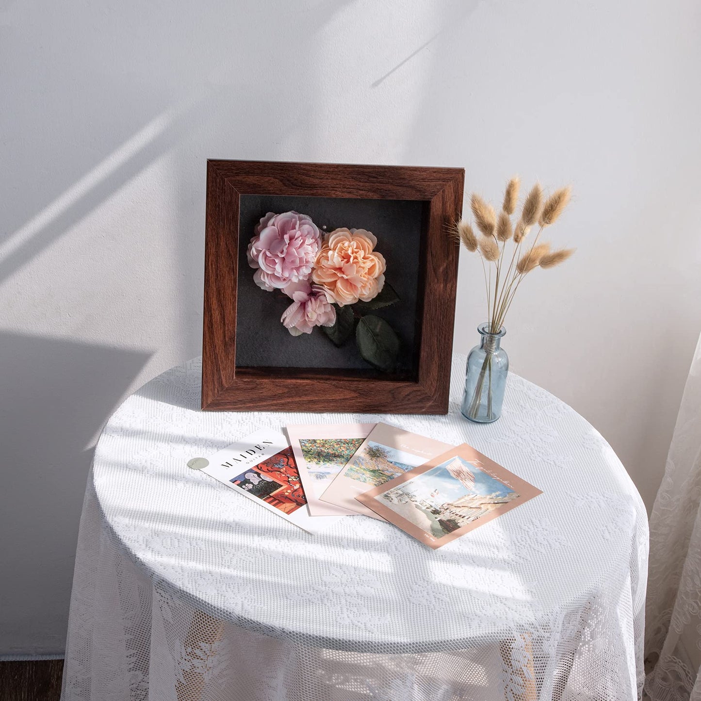 Golden State Art 11x14 Shadow Box Frame Display Case - 2 inch Depth Great for Collages, Collections, Mementos, 6 Pins Included (White, 1 Pack) BST326H