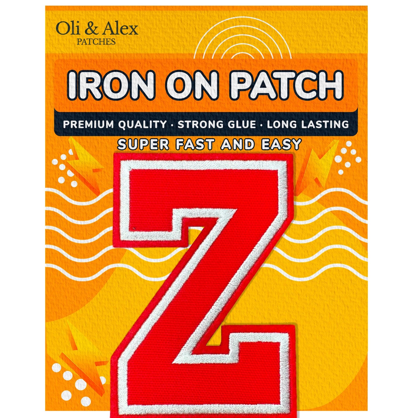 Iron On Letters Patches Premium Quality - Letter for Clothing - Varsity Patch Transfer for Clothes - Embroidered Letters Patches for Jersey Jackets - Sew on Appliques Red BST220