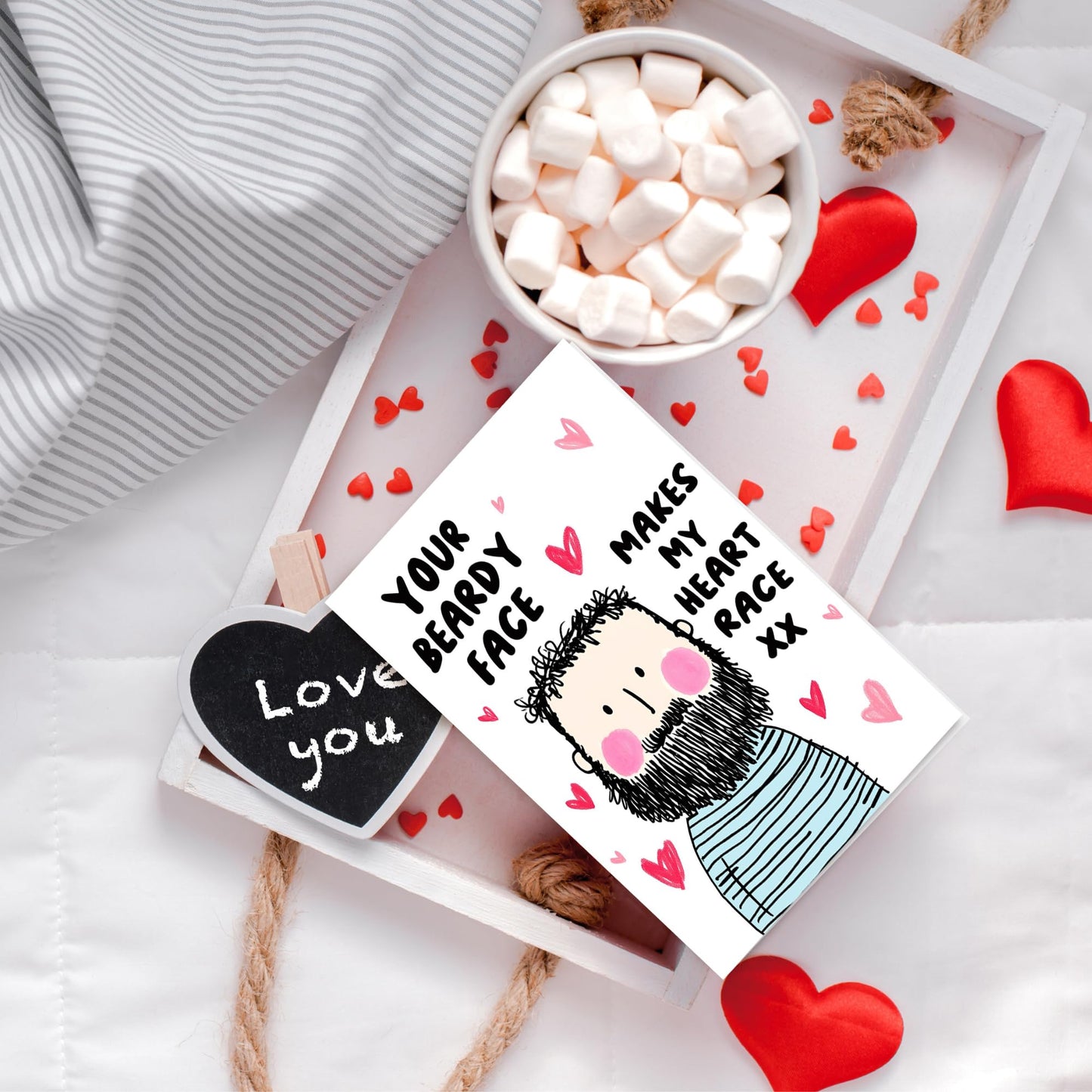 Pawzity Valentines Gifts for Him, Boyfriend, Bf, Husband, Men - Funny Valentines Card for Him - Anniversary, Birthday Gifts for Him - Single 5.3''x 8'' Funny Card with Envelope for Boyfriend, Husband WN420