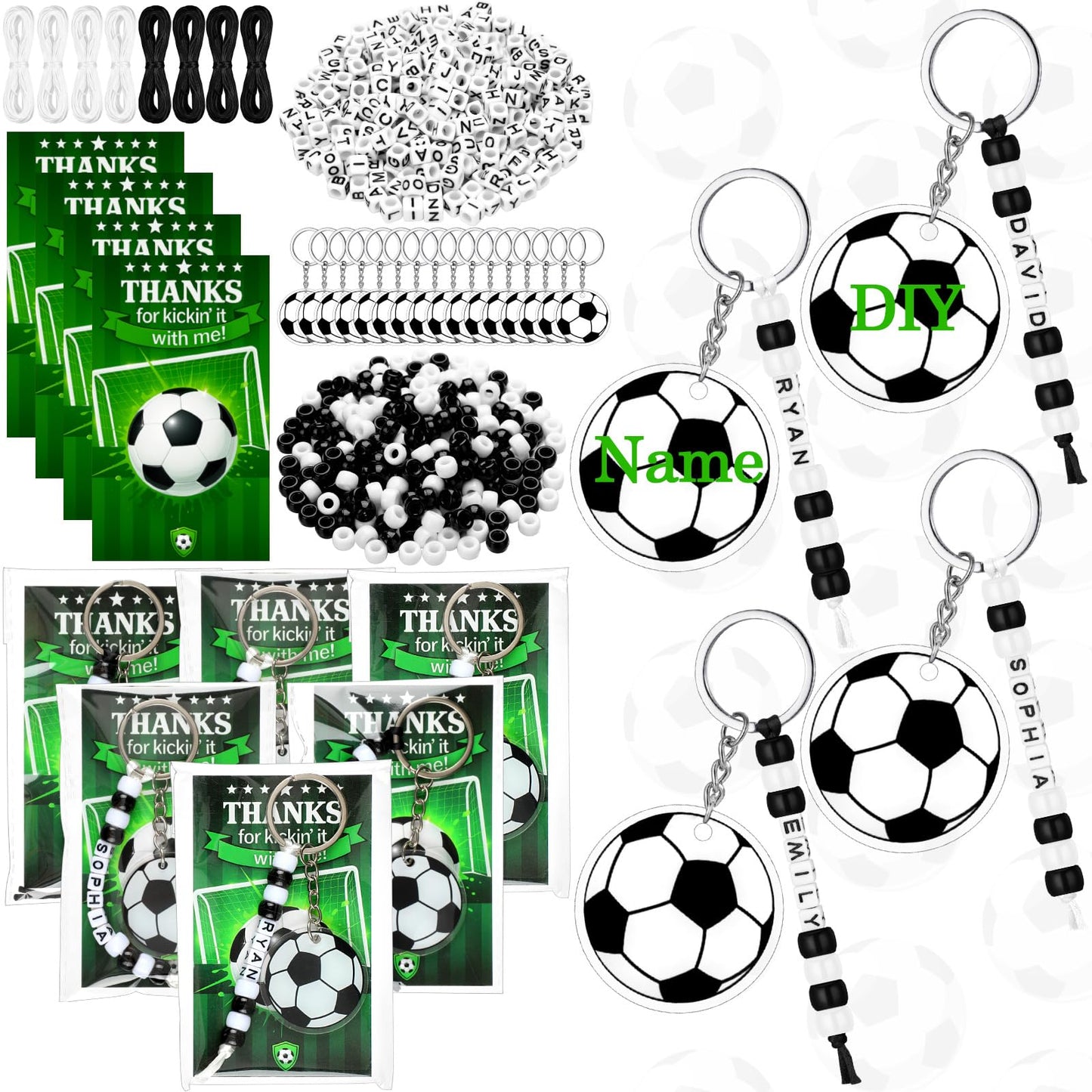 Suncalla 984 Pcs 24 Set Dinosaur Nugget Keychain Making Kit DIY Valentine's Key Chain Crafts Bead Adjustable Letter Beads Cards Strings Kit Gift Backpack Accessories Party Favors(Cute Color) WN420