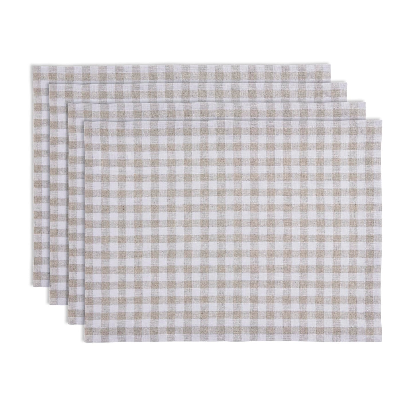 Solino Home 100% Linen Napkins Hydrangea Blue Check, 20 x 20 in, Set of 4 | Gingham Check Cloth Napkins for everyday meals, hosting and gifting; gingham checkered weave; Pure Linen; OEKO-TEX Certified BST326SOLH